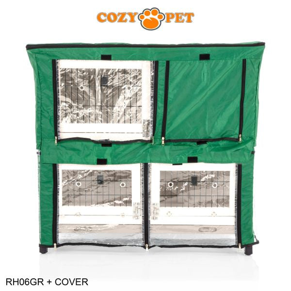 Rabbit Hutch 3ft with Cover by Cozy Pet - Grey - RH06GR + RH06C