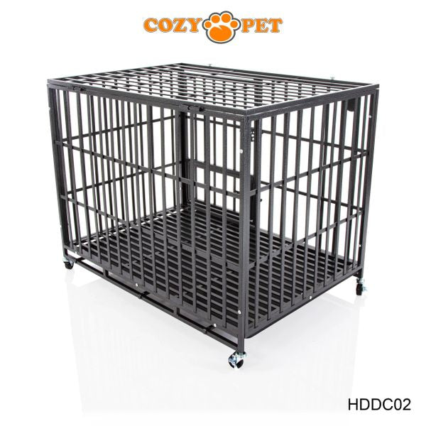 Heavy Duty Dog Cage 42" L By Cozy Pet Steel Crate Vet Groomers Commercial Use Kennel HDDC02