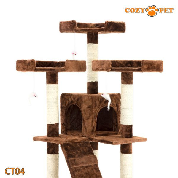 Cat Tree by Cozy Pet Large Deluxe Multi Level Cat Tree - CT04-Choc