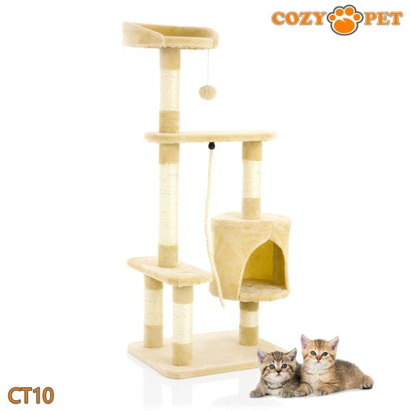 Cat Tree by Cozy Pet Deluxe Multi Level Cat Tree in Beige - CT10-Beige