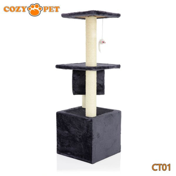 Cat Tree by Cozy Pet Deluxe Multi Level Cat Tree in Dark Grey - CT01-Dark Grey