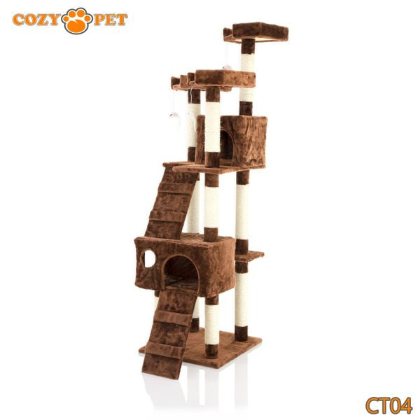 Cat Tree by Cozy Pet Large Deluxe Multi Level Cat Tree - CT04-Choc