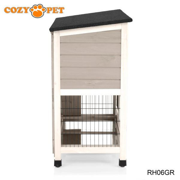 Rabbit Hutch 3ft with Cover by Cozy Pet - Grey - RH06GR + RH06C