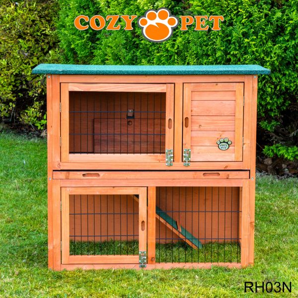 Rabbit Hutch 3ft by Cozy Pet - Natural - RH03N