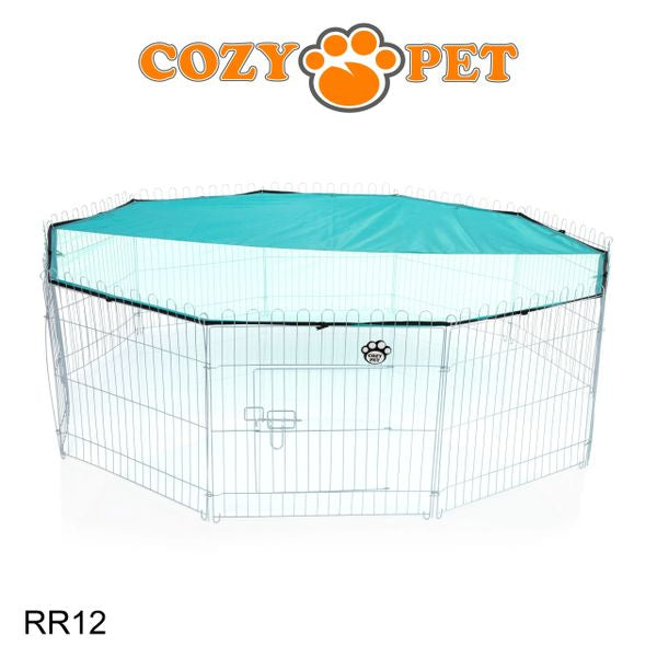 Rabbit Run 10 Panel Playpen with Sunshade and Floor by Cozy Pet Model RR12 + Floor