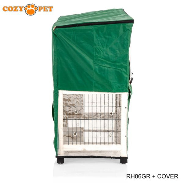 Rabbit Hutch 3ft with Cover by Cozy Pet - Grey - RH06GR + RH06C
