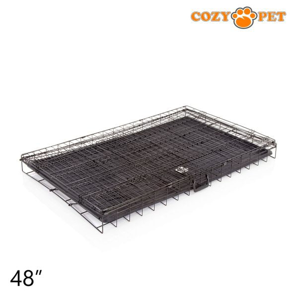 48" Cozy Pet Dog Cage in Black with ABS Tray - DCP48B