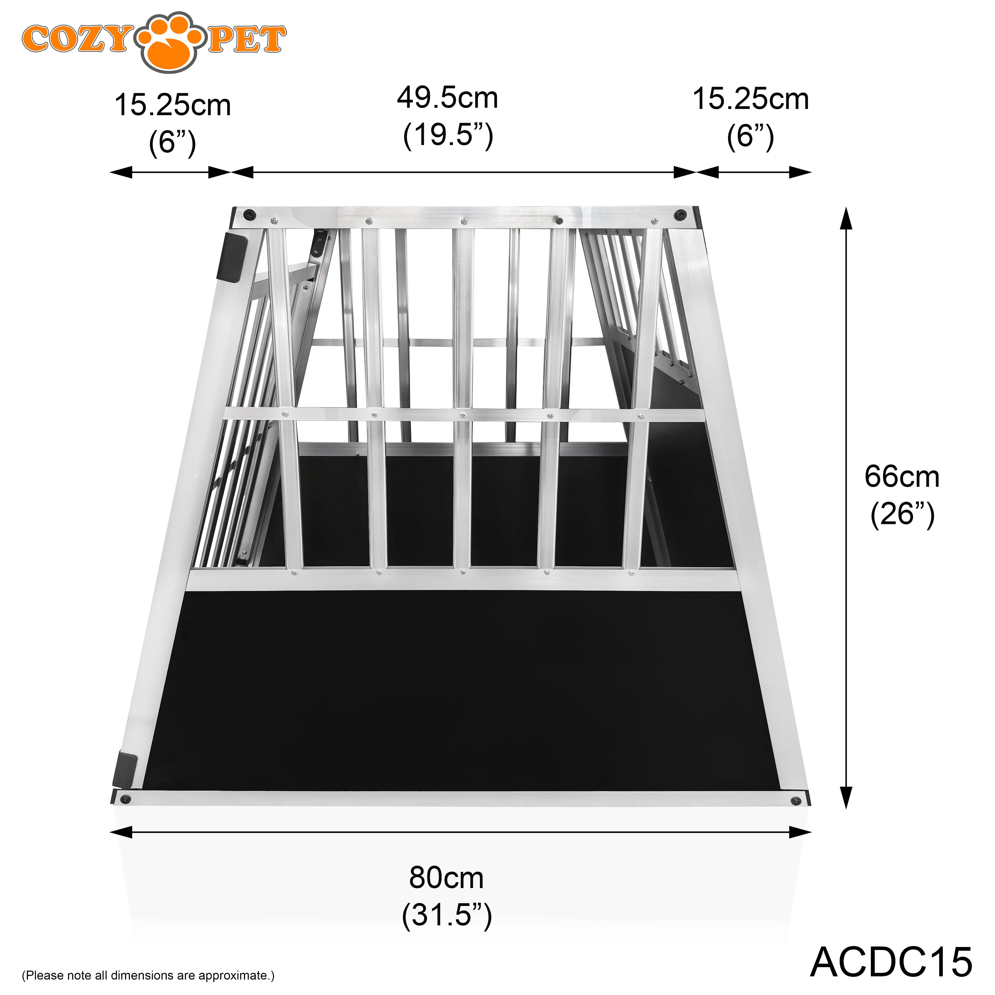 Aluminium Car Dog Cage by Cozy Pet Travel Puppy Crate Pet Carrier Transport ACDC15