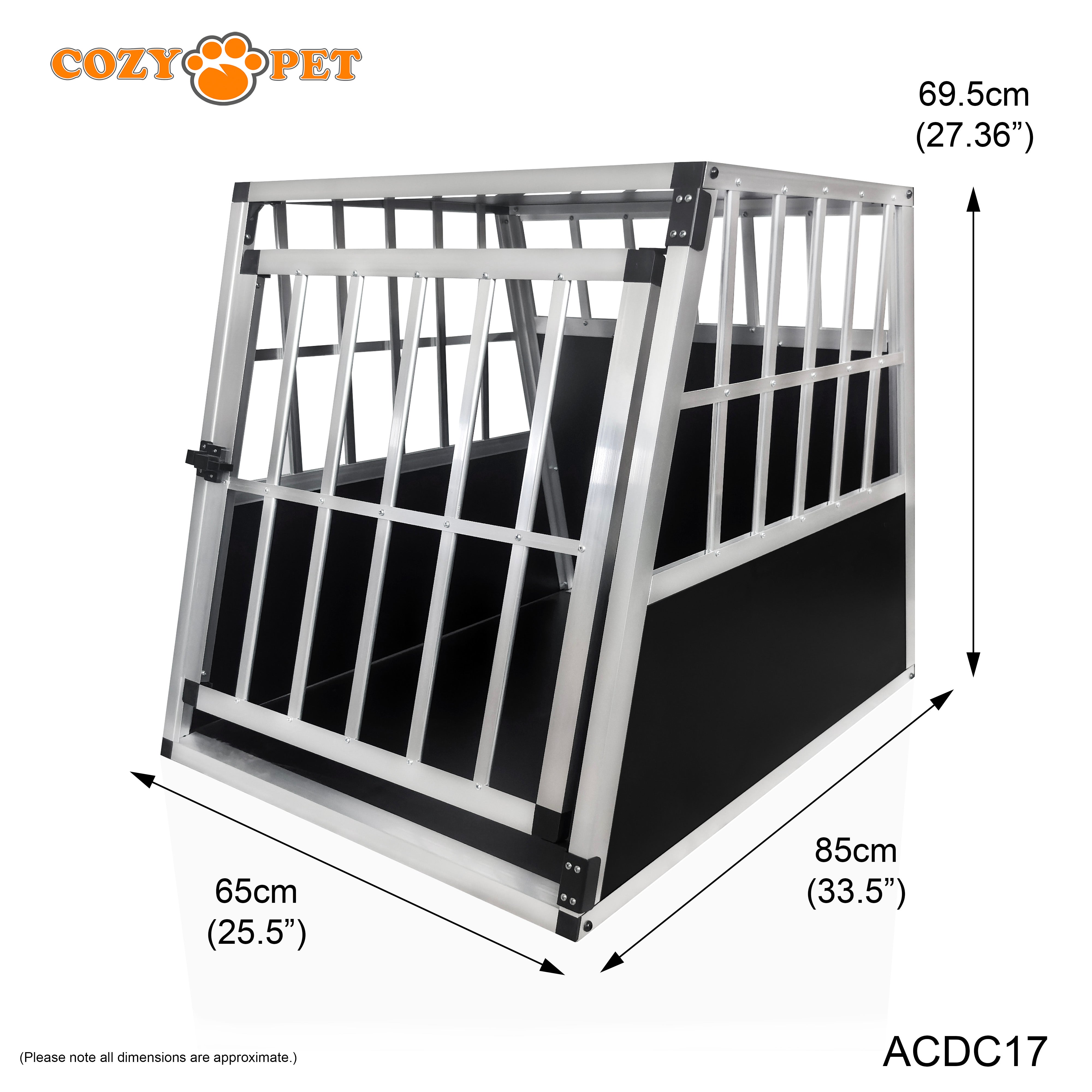 Aluminium Car Dog Cage by Cozy Pet Travel Puppy Crate Pet Carrier Transport ACDC17