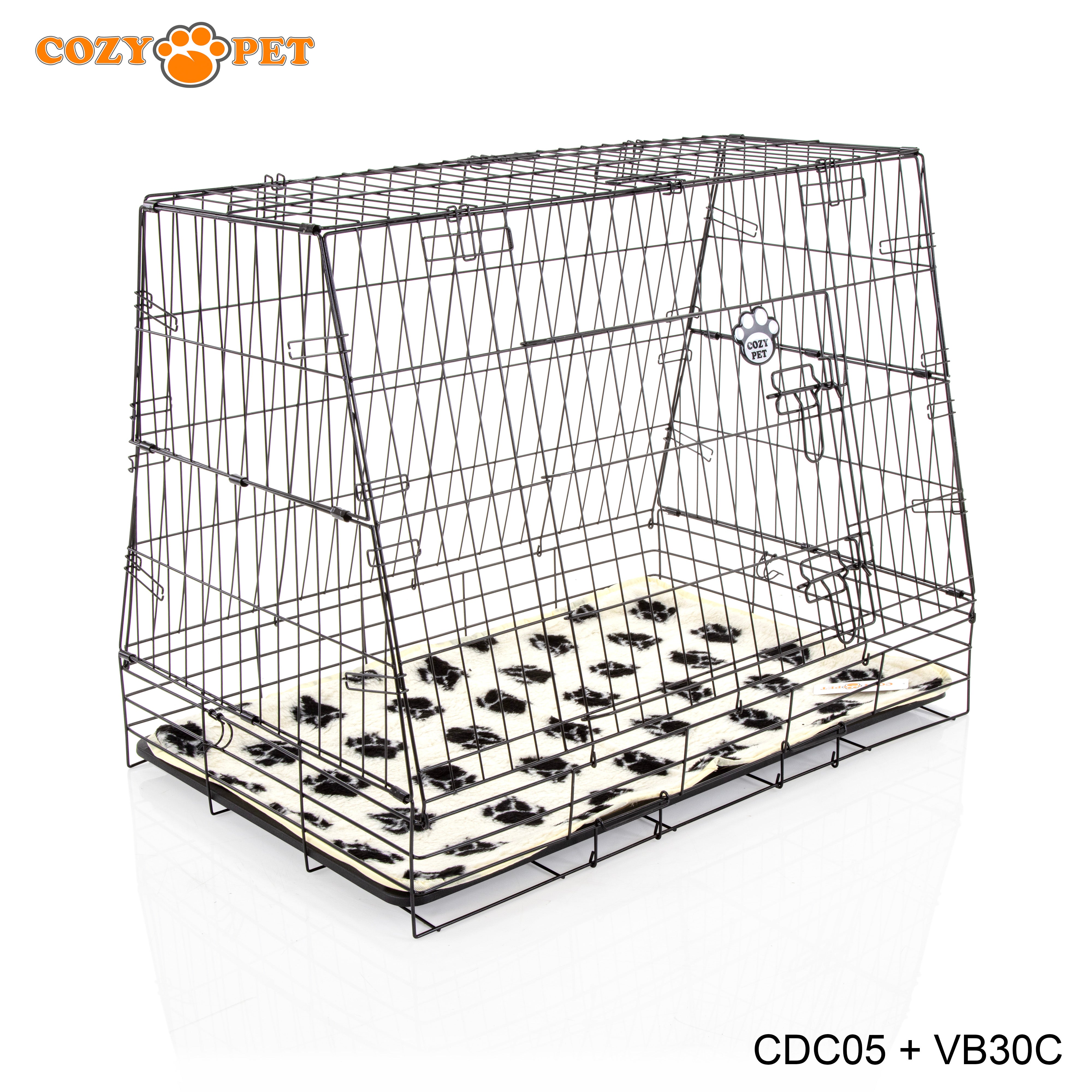 Car Dog Cage 30" with Vet Bed by Cozy Pet Travel Puppy Crate Pet Carrier Transport NEW Model CDC05 + VB30C