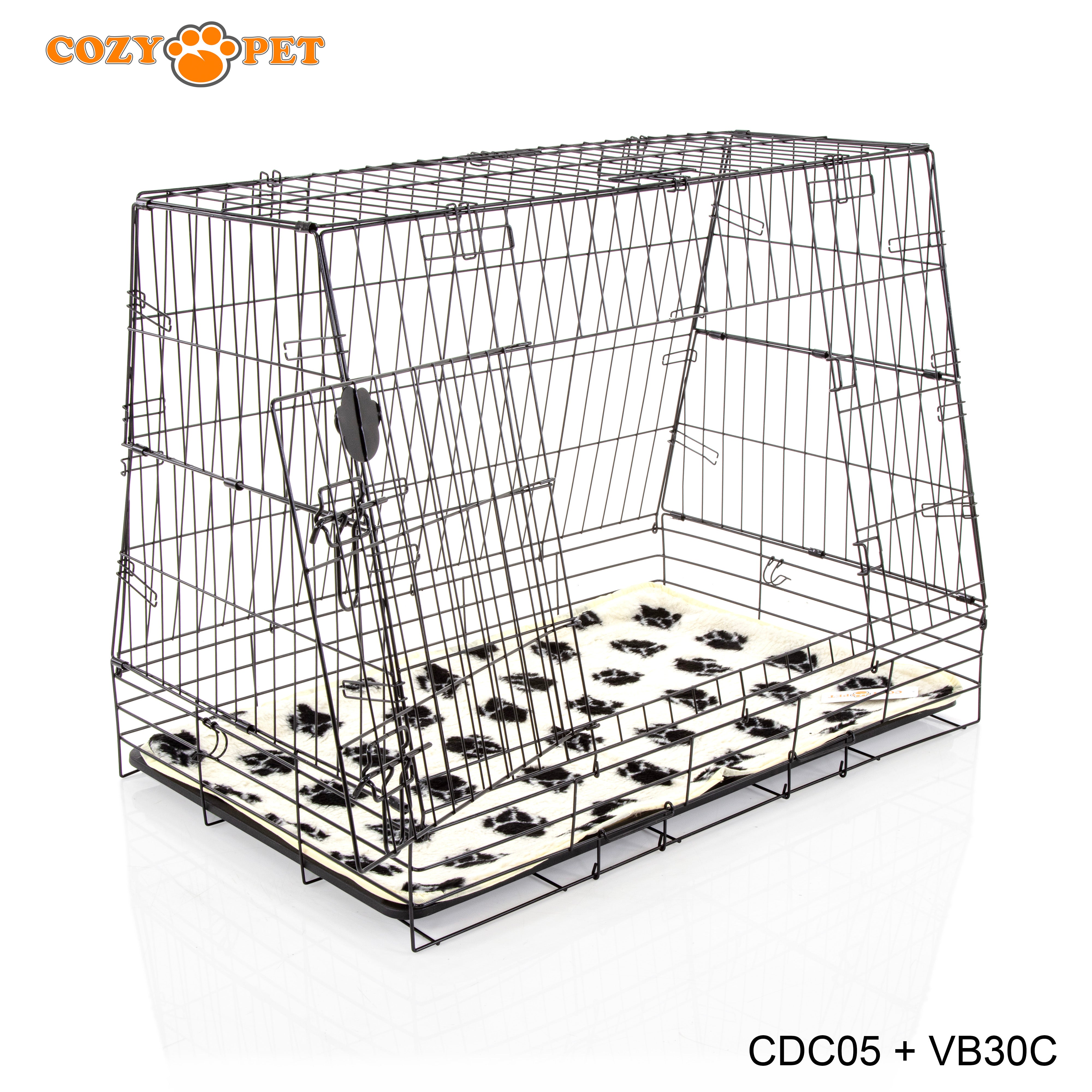 Car Dog Cage 30" with Vet Bed by Cozy Pet Travel Puppy Crate Pet Carrier Transport NEW Model CDC05 + VB30C