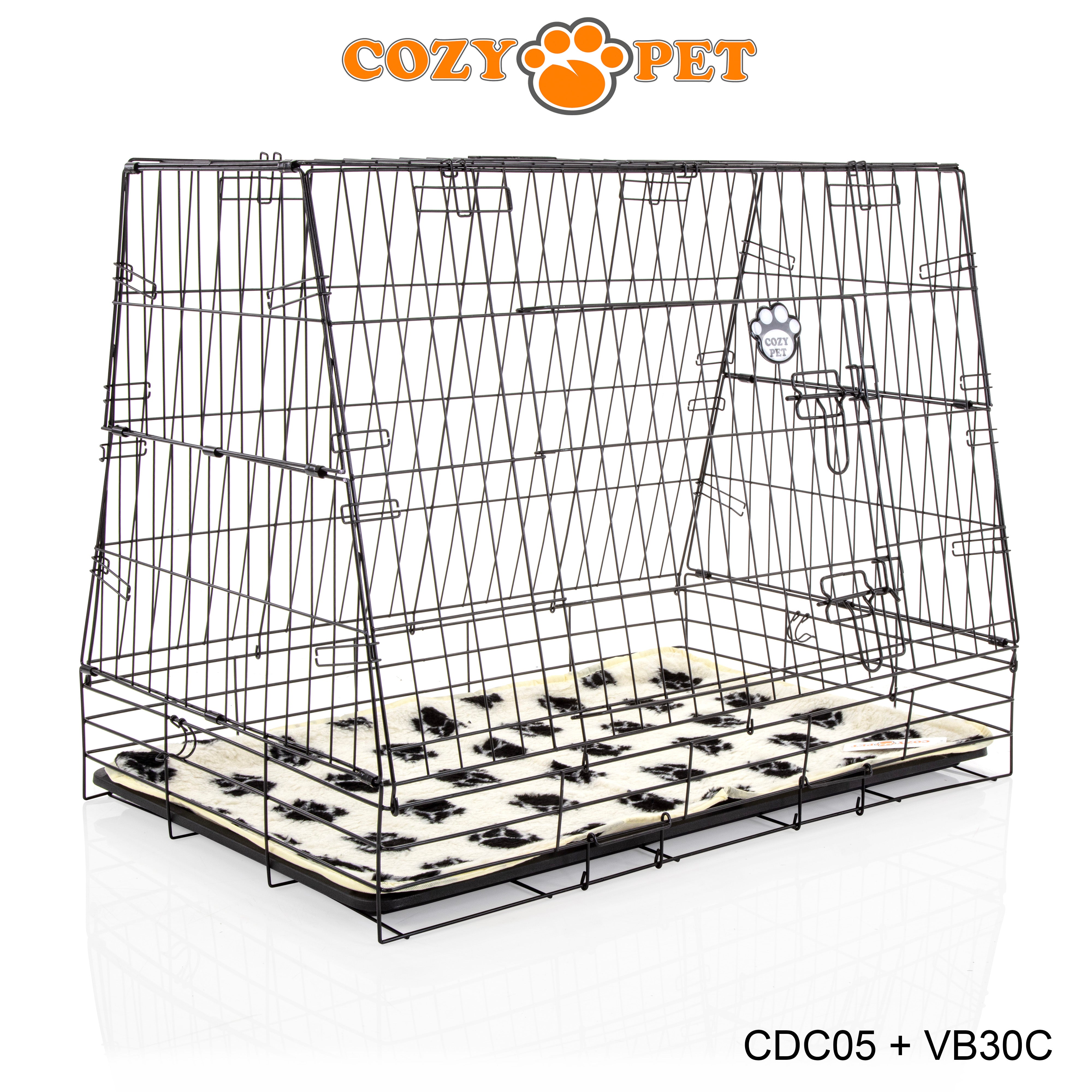 Car Dog Cage 30" with Vet Bed by Cozy Pet Travel Puppy Crate Pet Carrier Transport NEW Model CDC05 + VB30C