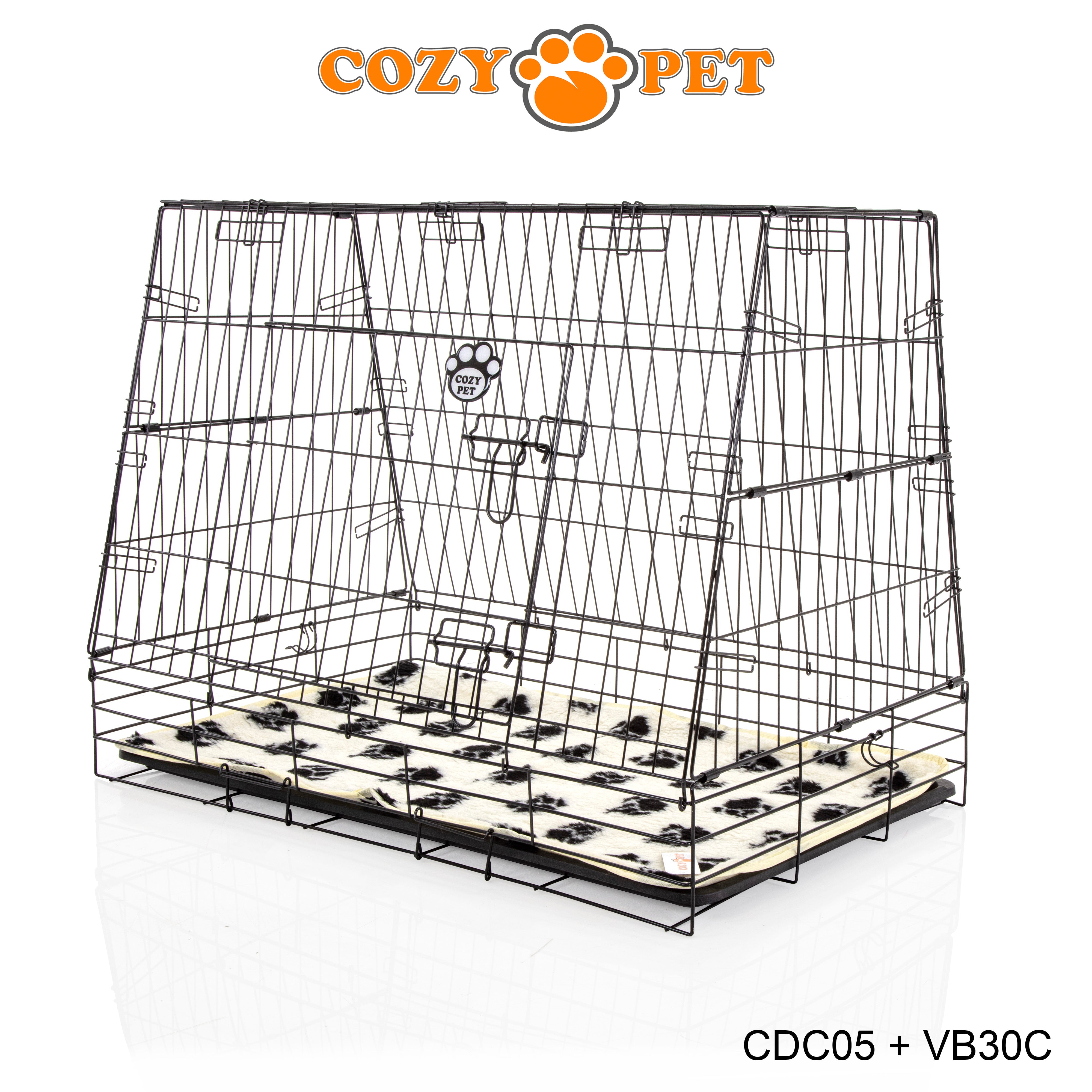 Car Dog Cage 30" with Vet Bed by Cozy Pet Travel Puppy Crate Pet Carrier Transport NEW Model CDC05 + VB30C