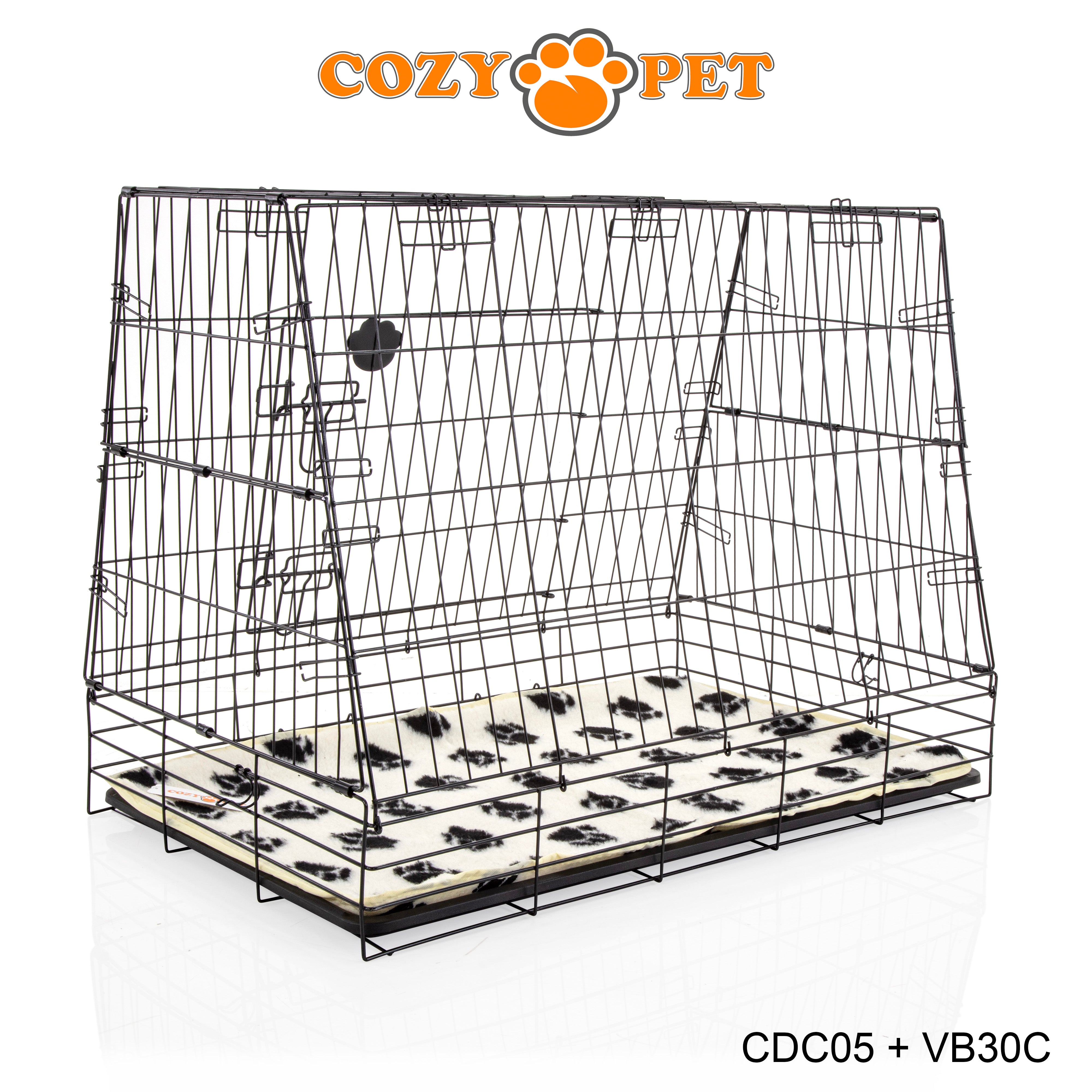 Car Dog Cage 30" with Vet Bed by Cozy Pet Travel Puppy Crate Pet Carrier Transport NEW Model CDC05 + VB30C