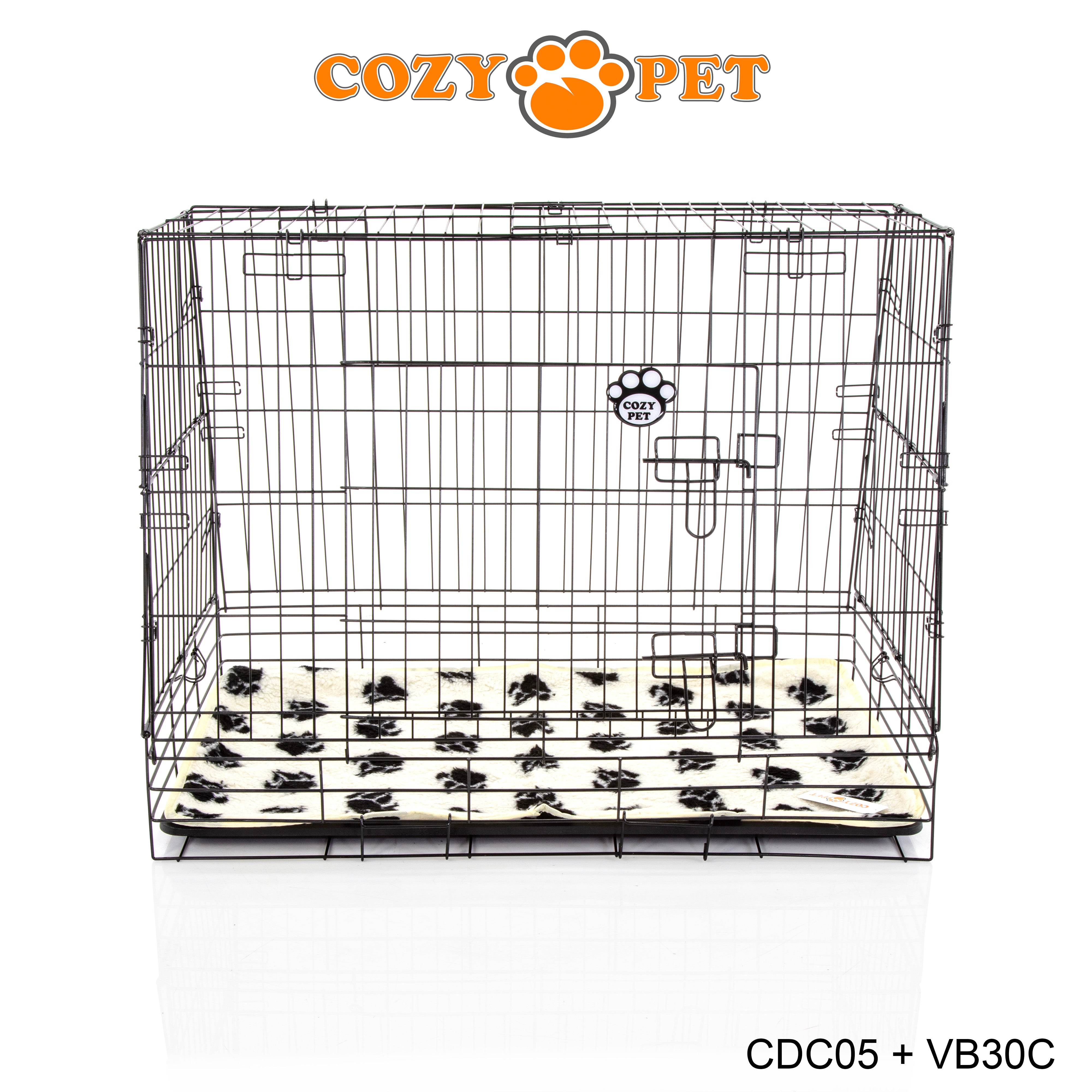 Car Dog Cage 30" with Vet Bed by Cozy Pet Travel Puppy Crate Pet Carrier Transport NEW Model CDC05 + VB30C