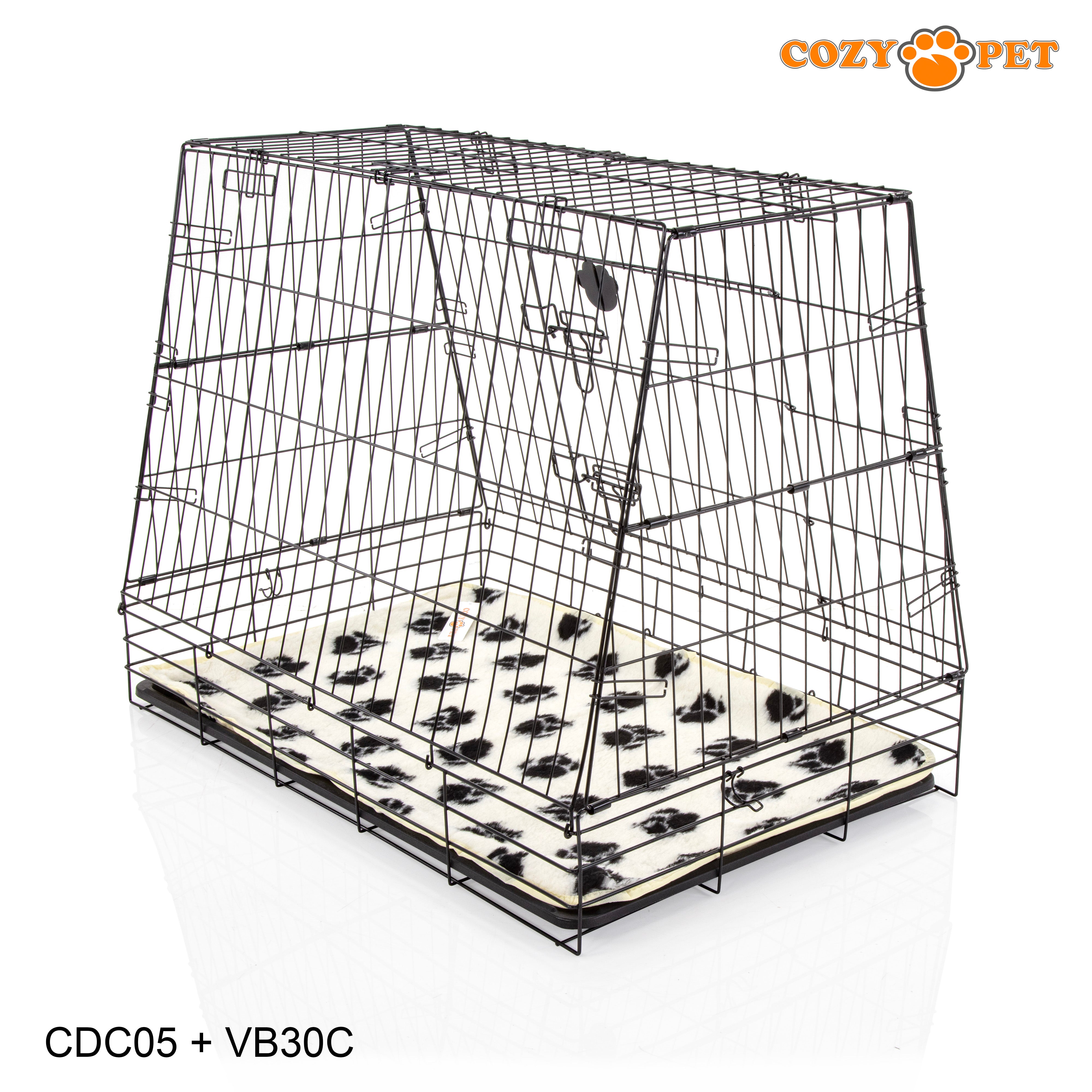 Car Dog Cage 30" with Vet Bed by Cozy Pet Travel Puppy Crate Pet Carrier Transport NEW Model CDC05 + VB30C