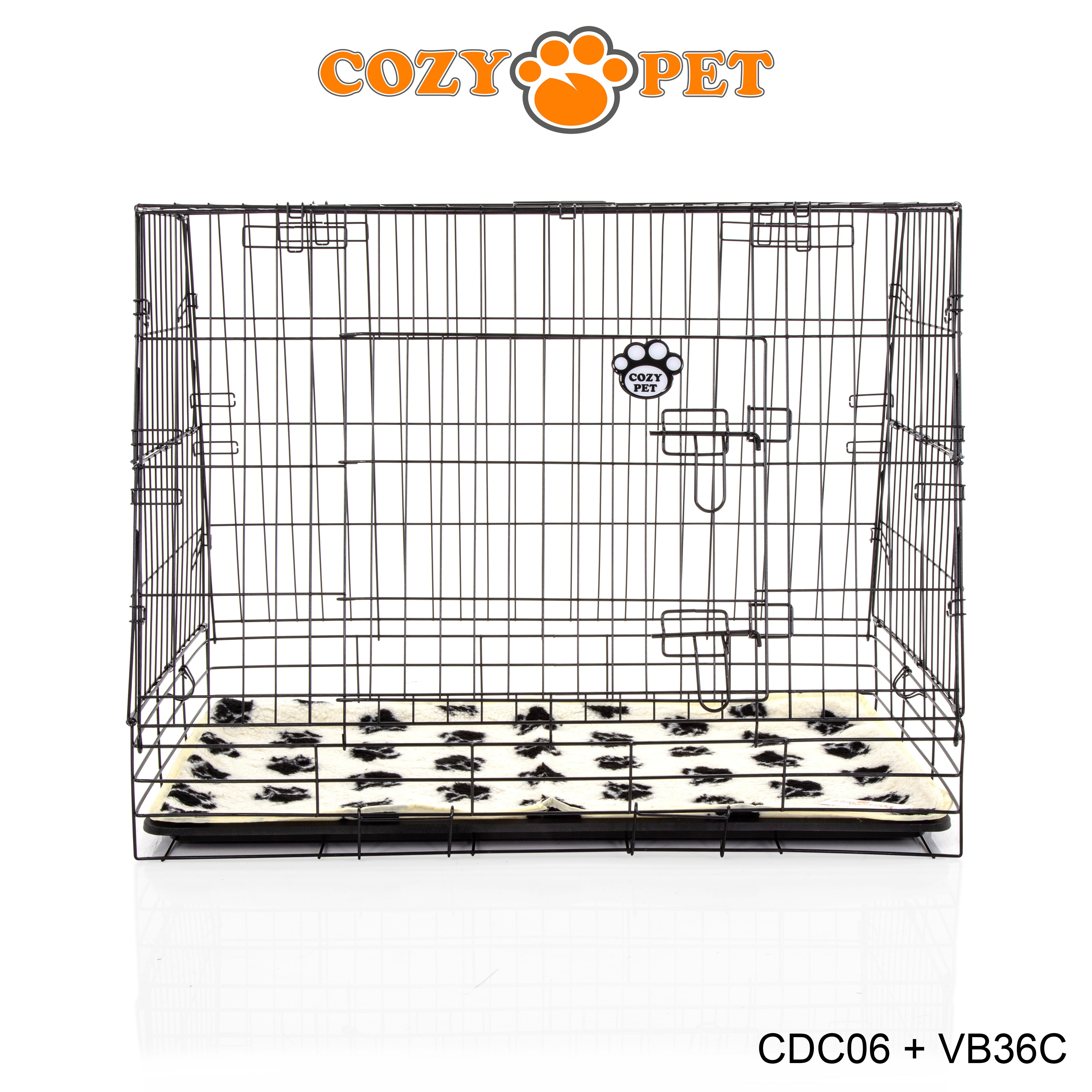 Car Dog Cage 36" With Vet Bed by Cozy Pet Travel Puppy Crate Pet Carrier Transport NEW Model CDC06 + VB36C