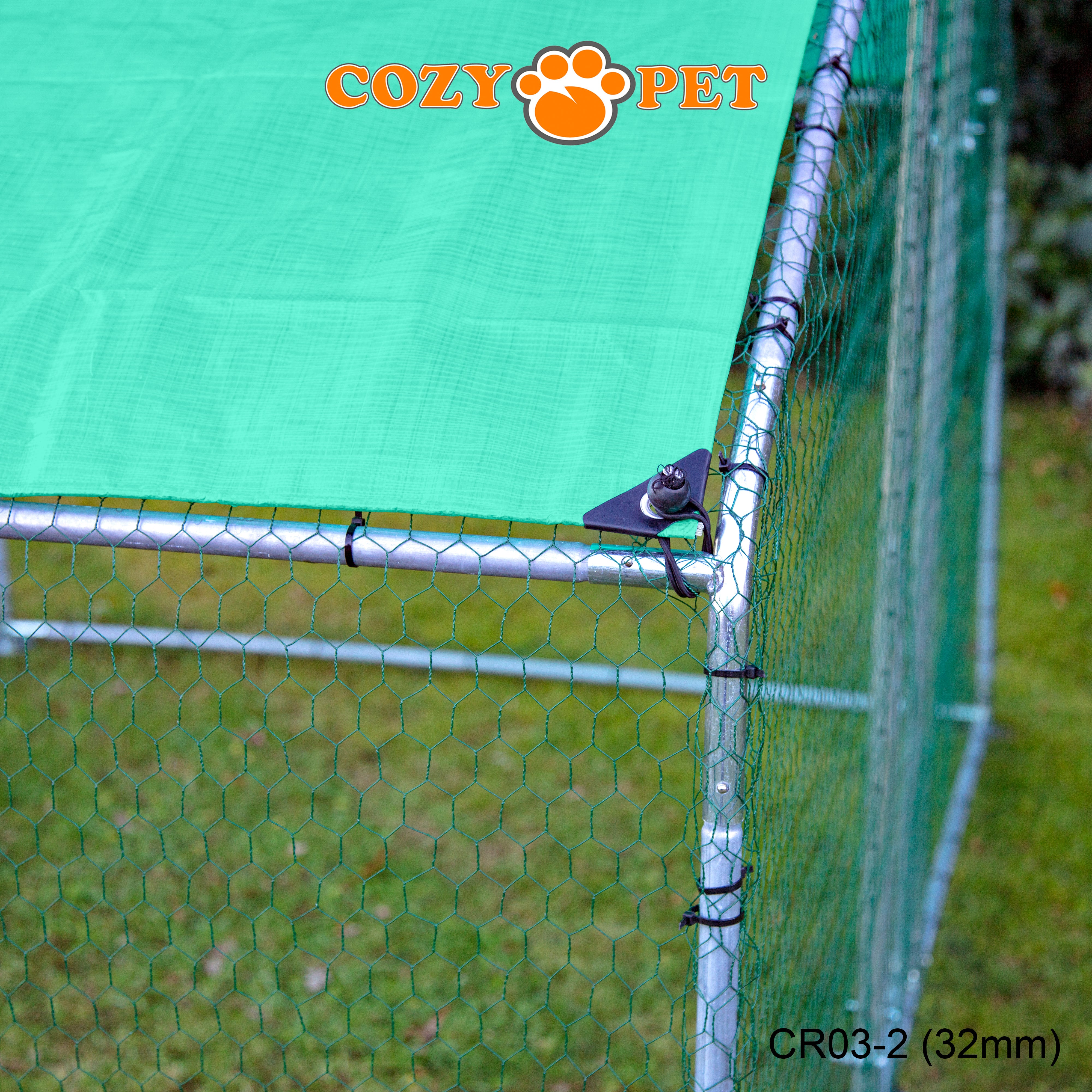 Chicken Run By Cozy Pet 3m X 2m 32mm Galvanised Steel Frame - CR03-2 (32mm)