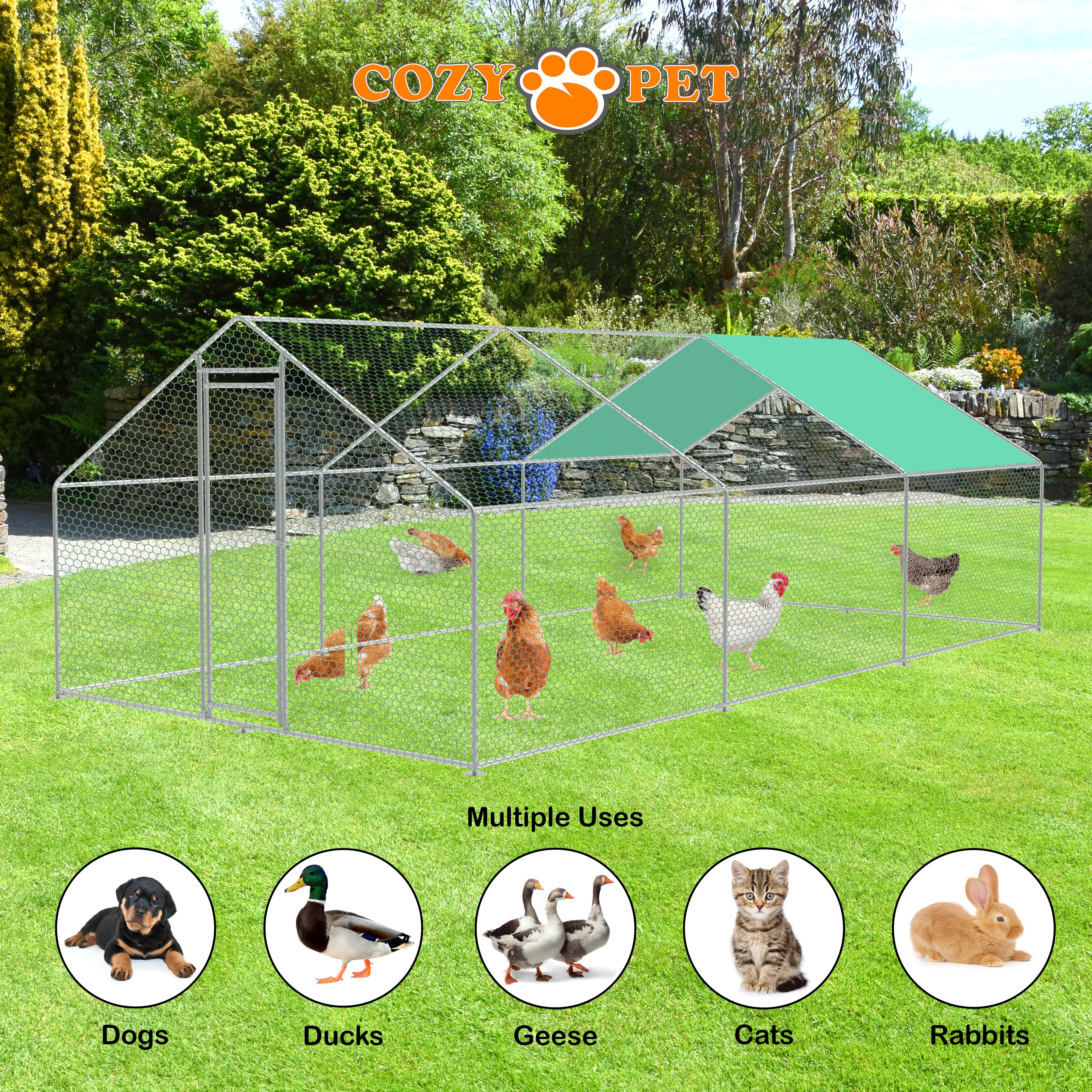 Chicken Run By Cozy Pet 3m X 6m 32mm Galvanised Steel Frame - CR03-6 (32mm)