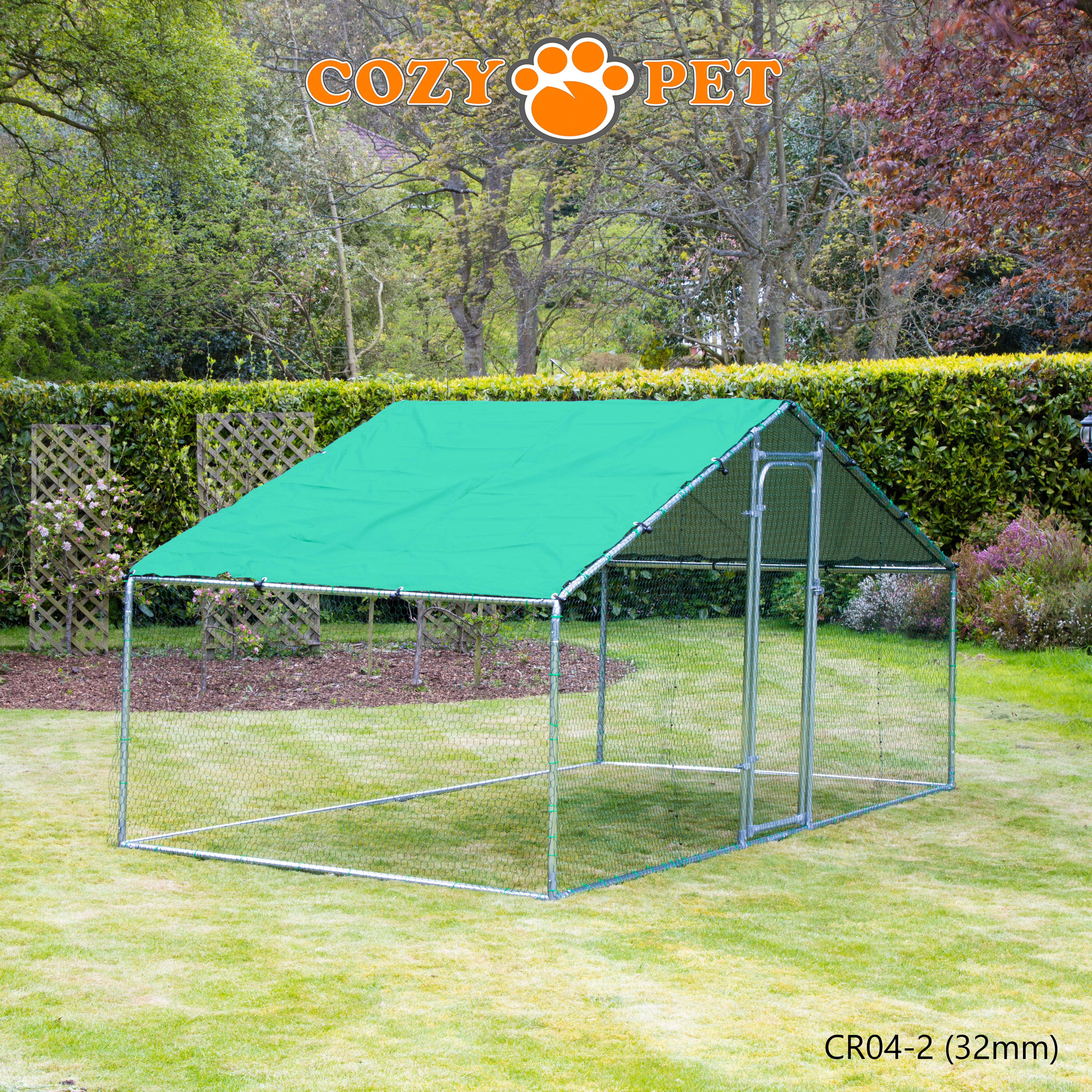 Chicken Run By Cozy Pet 4m X 2m 32mm Galvanised Steel Frame - CR04-2 (32mm)