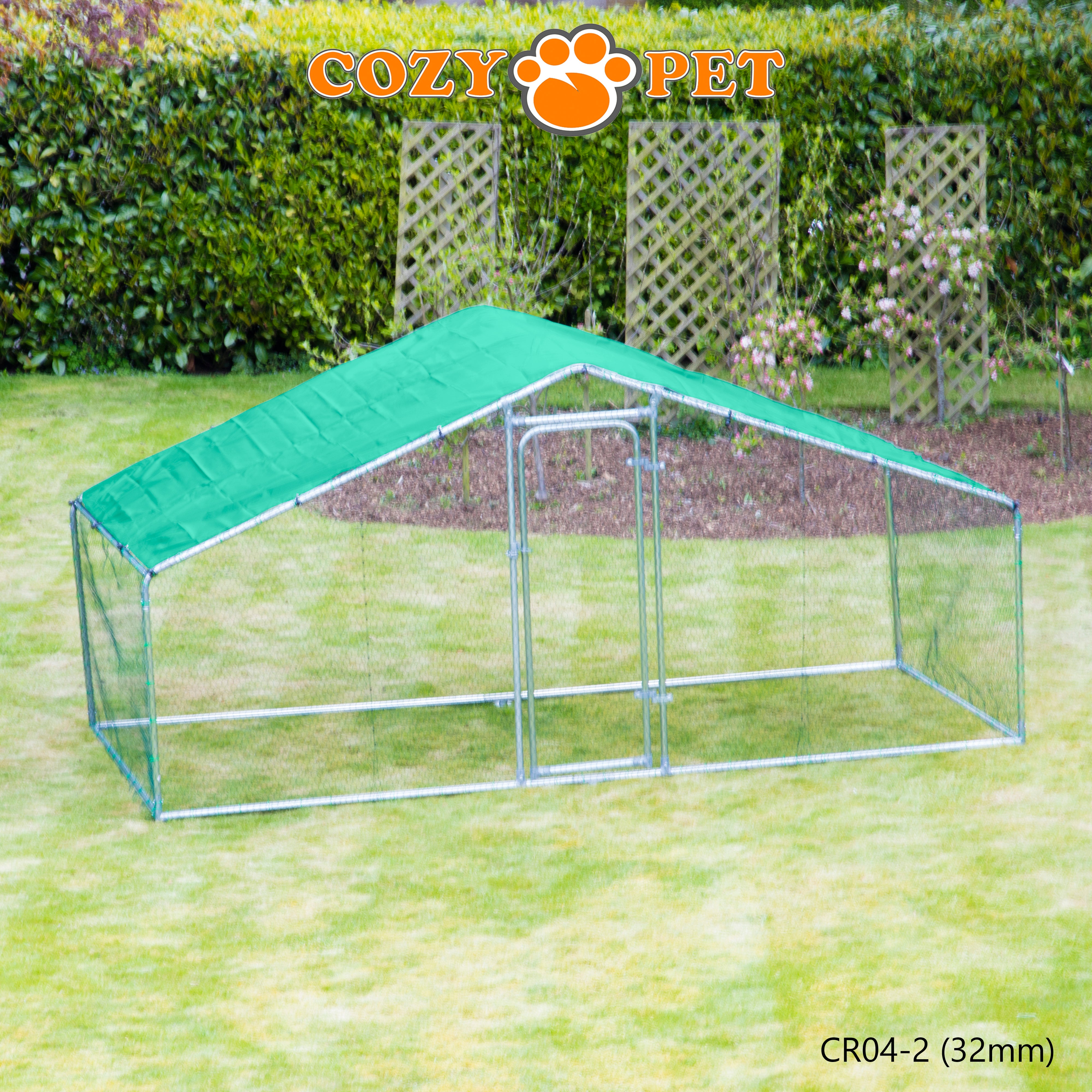 Chicken Run By Cozy Pet 4m X 2m 32mm Galvanised Steel Frame - CR04-2 (32mm)