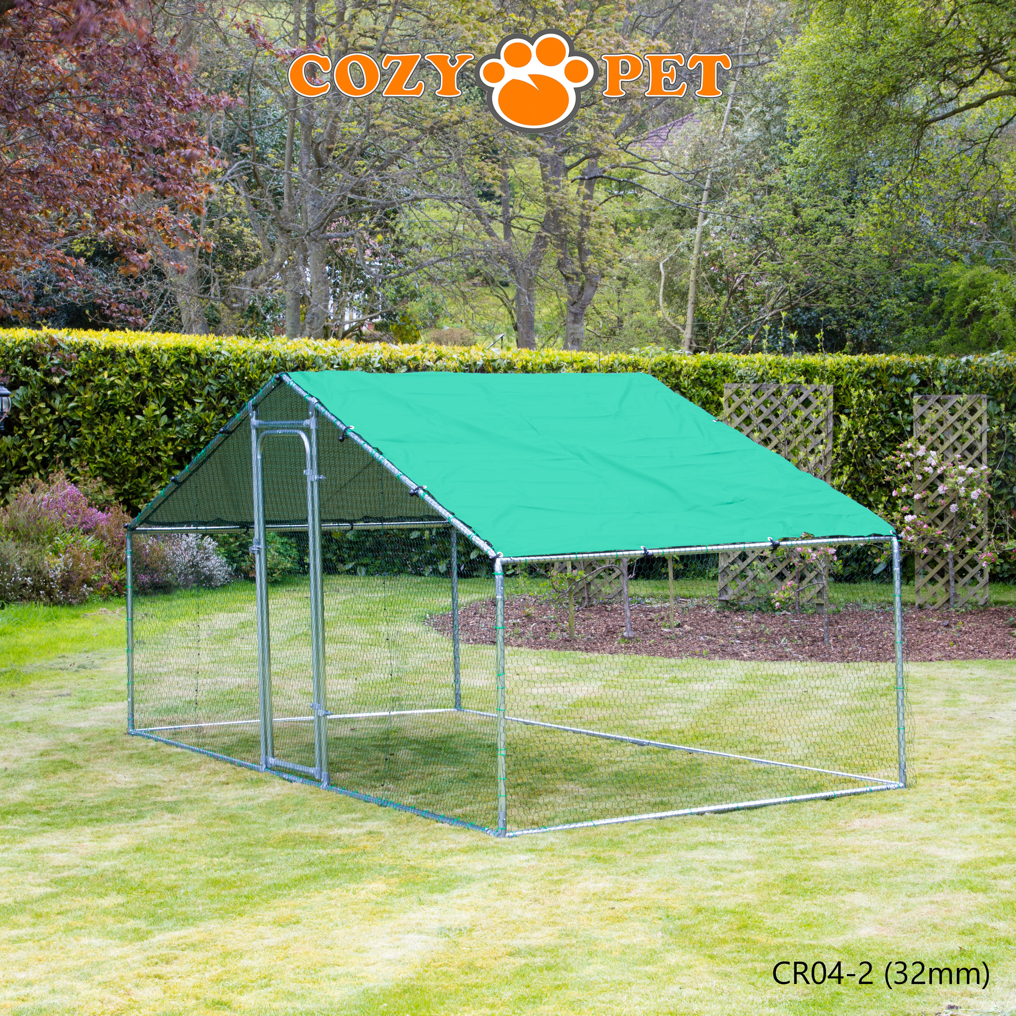 Chicken Run By Cozy Pet 4m X 2m 32mm Galvanised Steel Frame - CR04-2 (32mm)