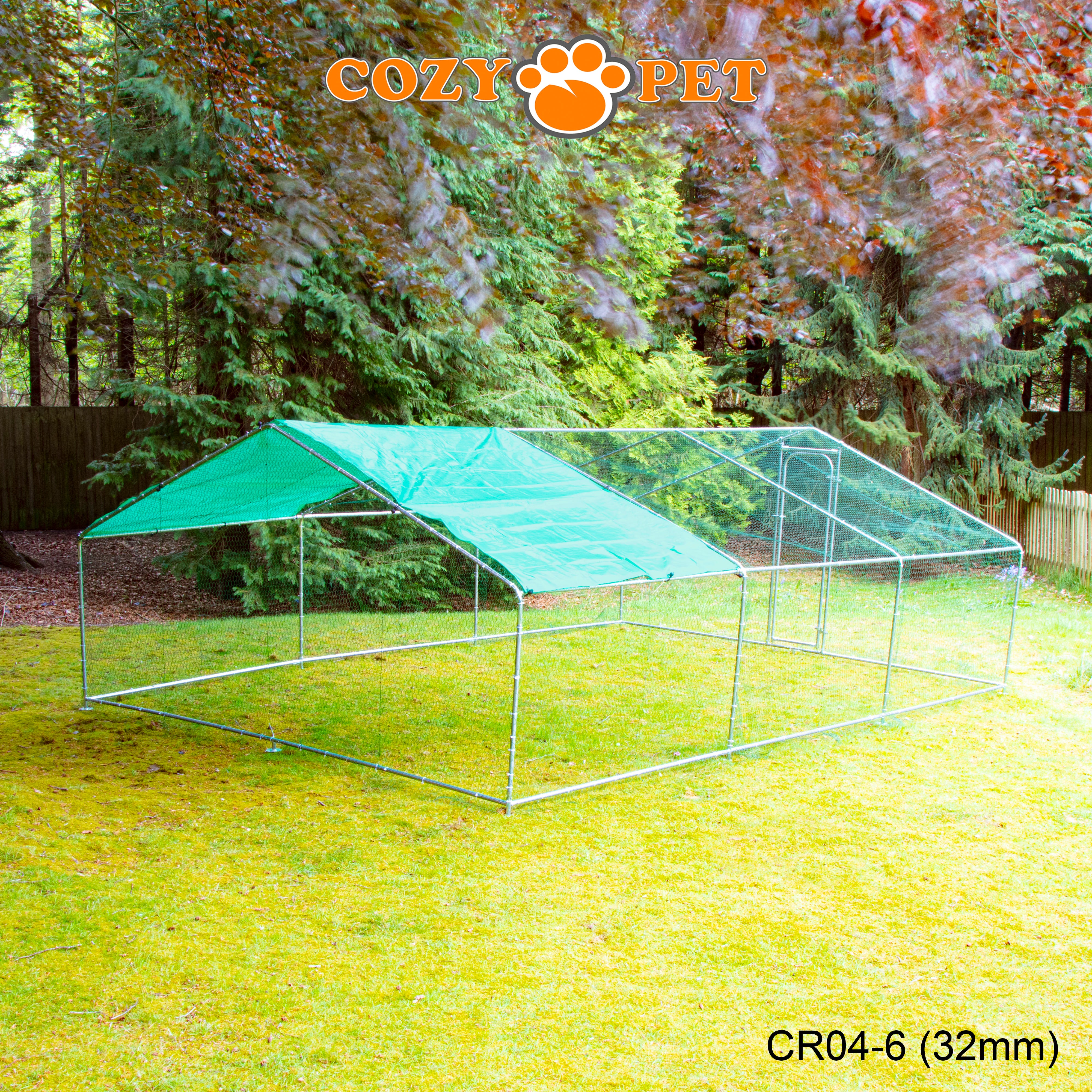 Chicken Run By Cozy Pet 4m X 6m 32mm Galvanised Steel Frame - CR04-6 (32mm)