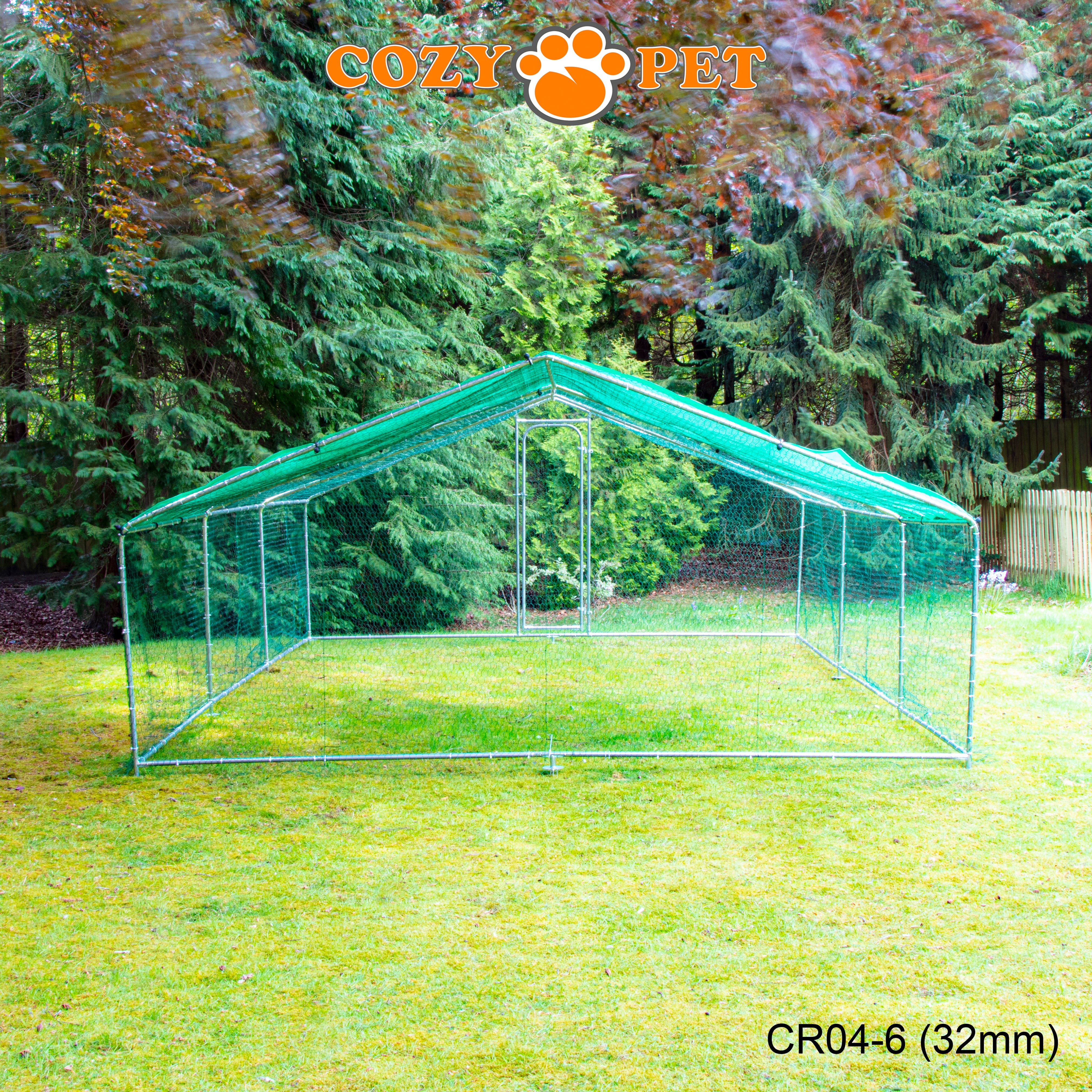 Chicken Run By Cozy Pet 4m X 6m 32mm Galvanised Steel Frame - CR04-6 (32mm)