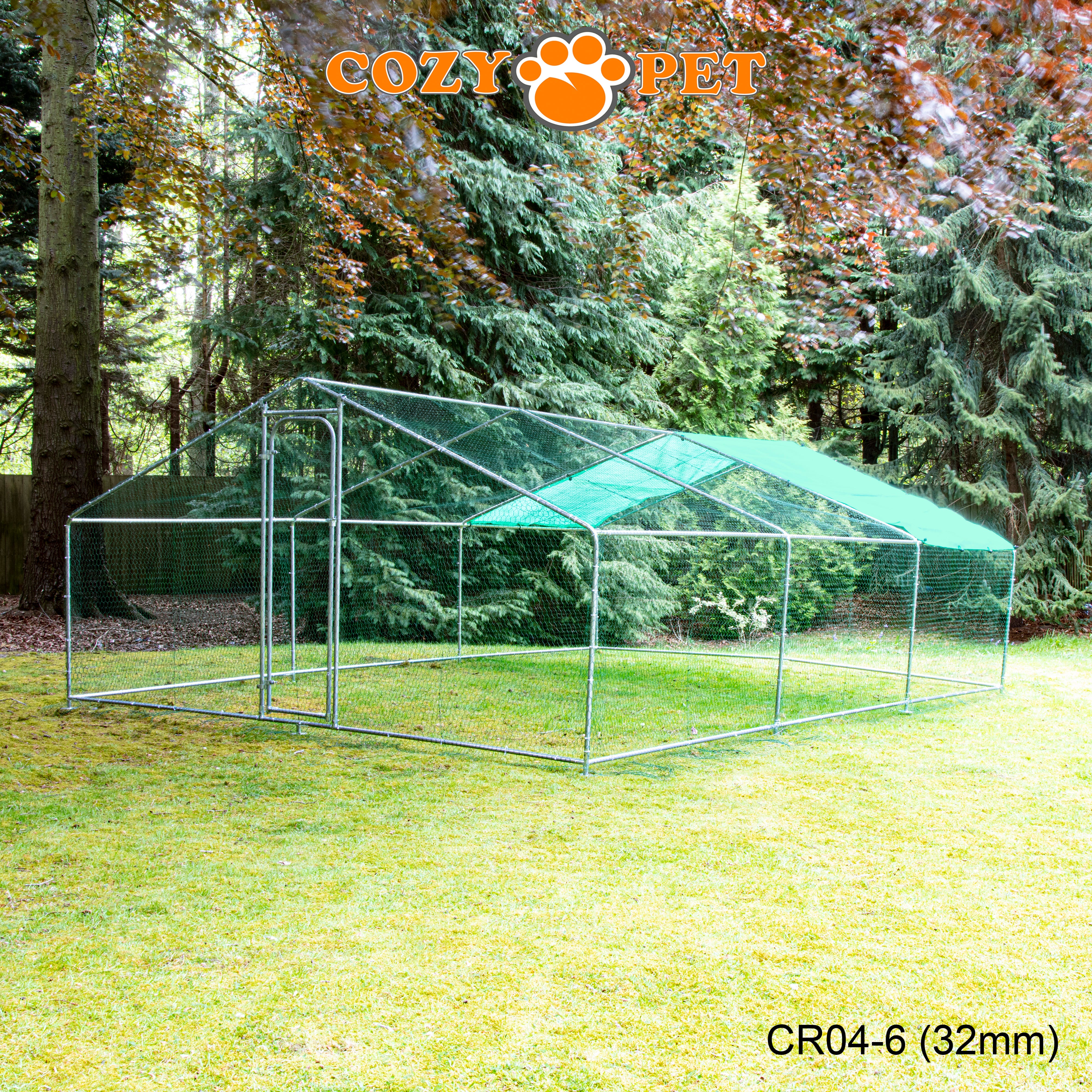 Chicken Run By Cozy Pet 4m X 6m 32mm Galvanised Steel Frame - CR04-6 (32mm)