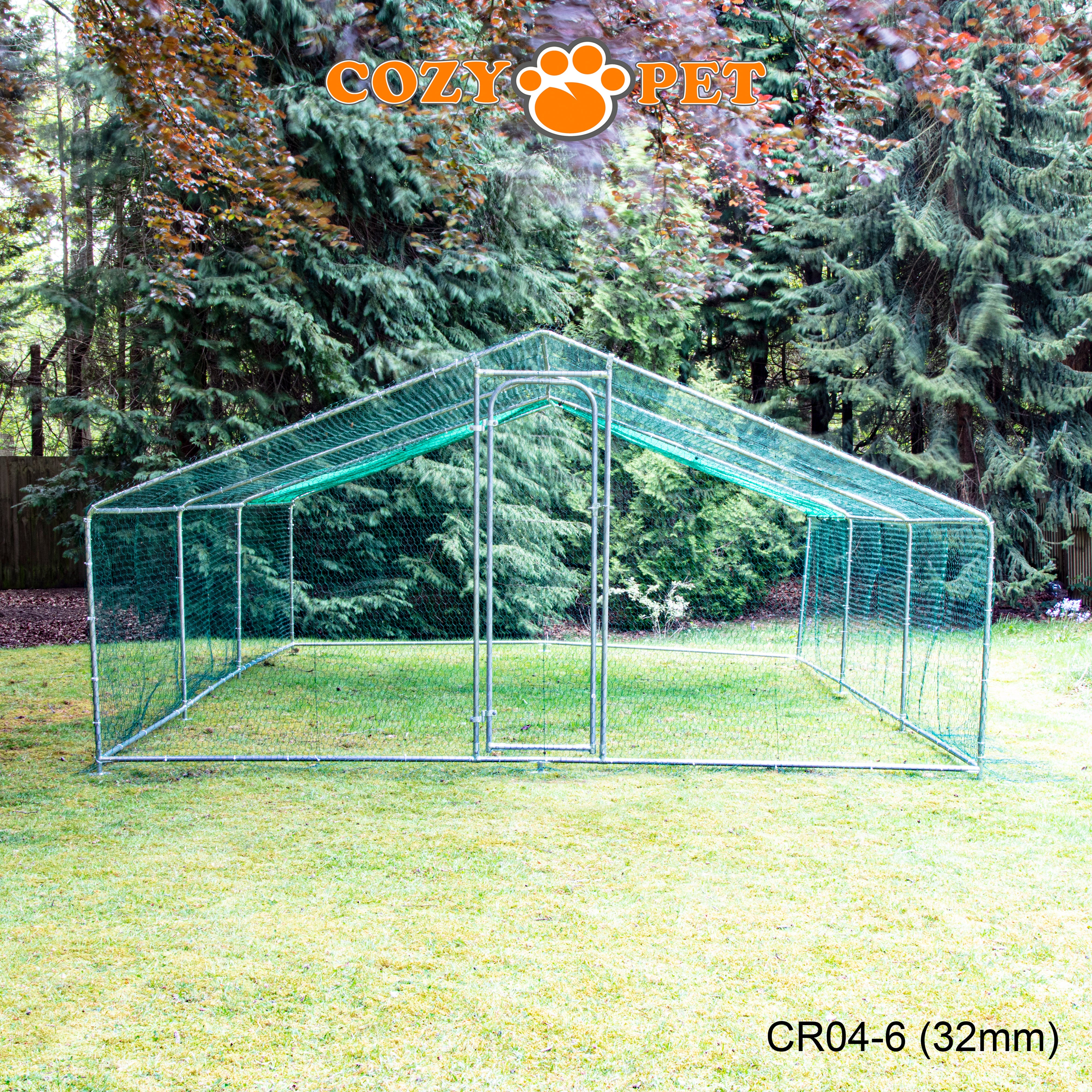 Chicken Run By Cozy Pet 4m X 6m 32mm Galvanised Steel Frame - CR04-6 (32mm)