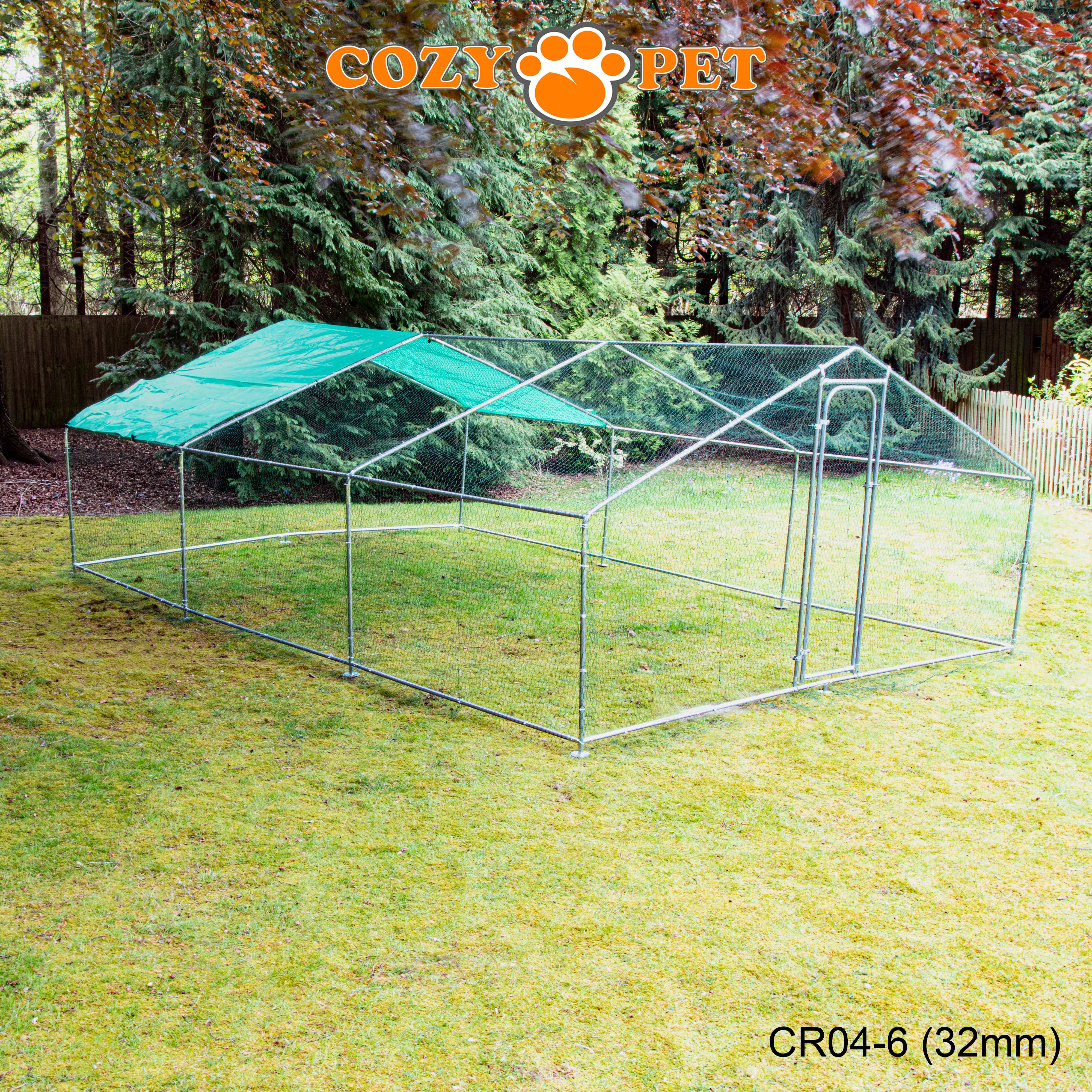 Chicken Run By Cozy Pet 4m X 6m 32mm Galvanised Steel Frame - CR04-6 (32mm)