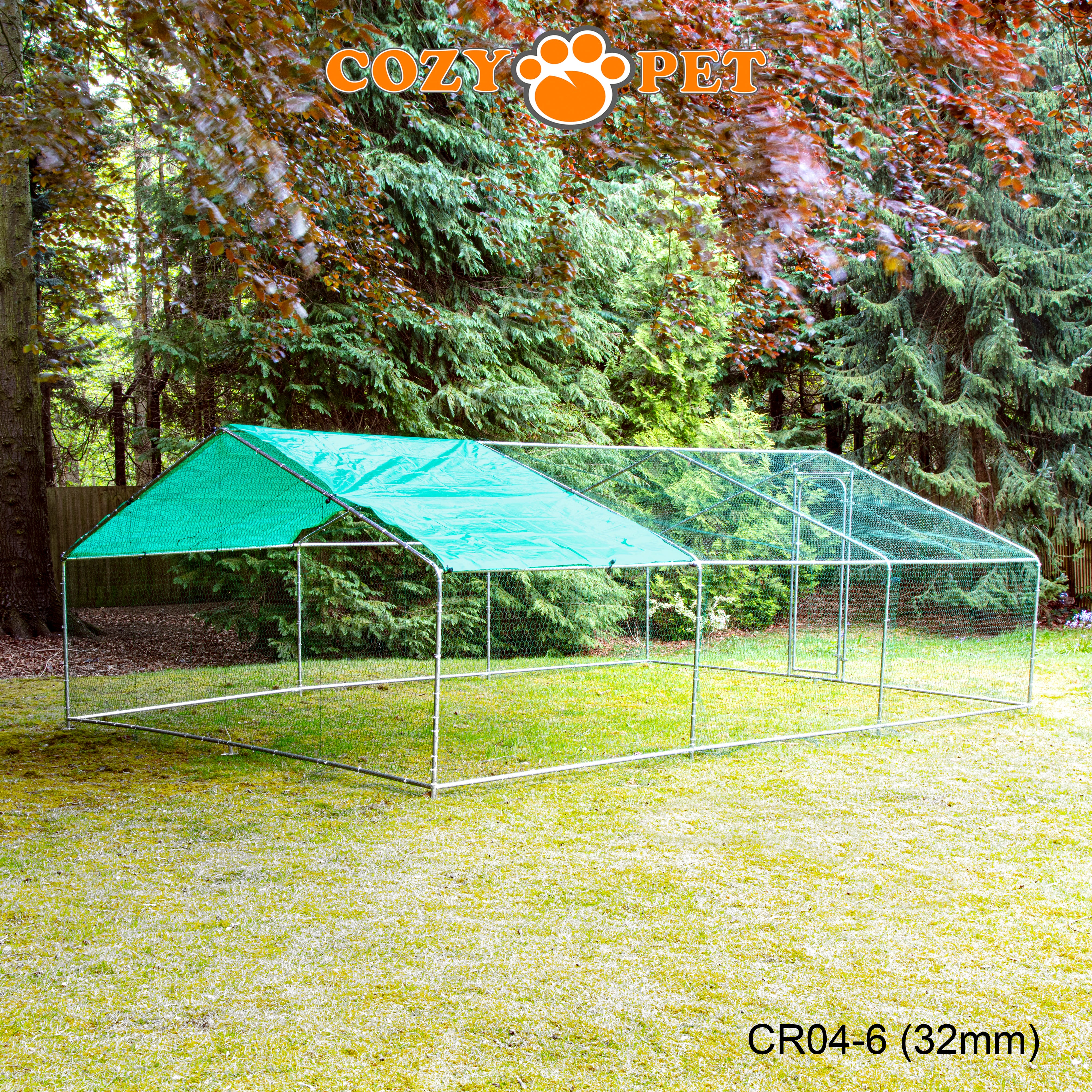 Chicken Run By Cozy Pet 4m X 6m 32mm Galvanised Steel Frame - CR04-6 (32mm)