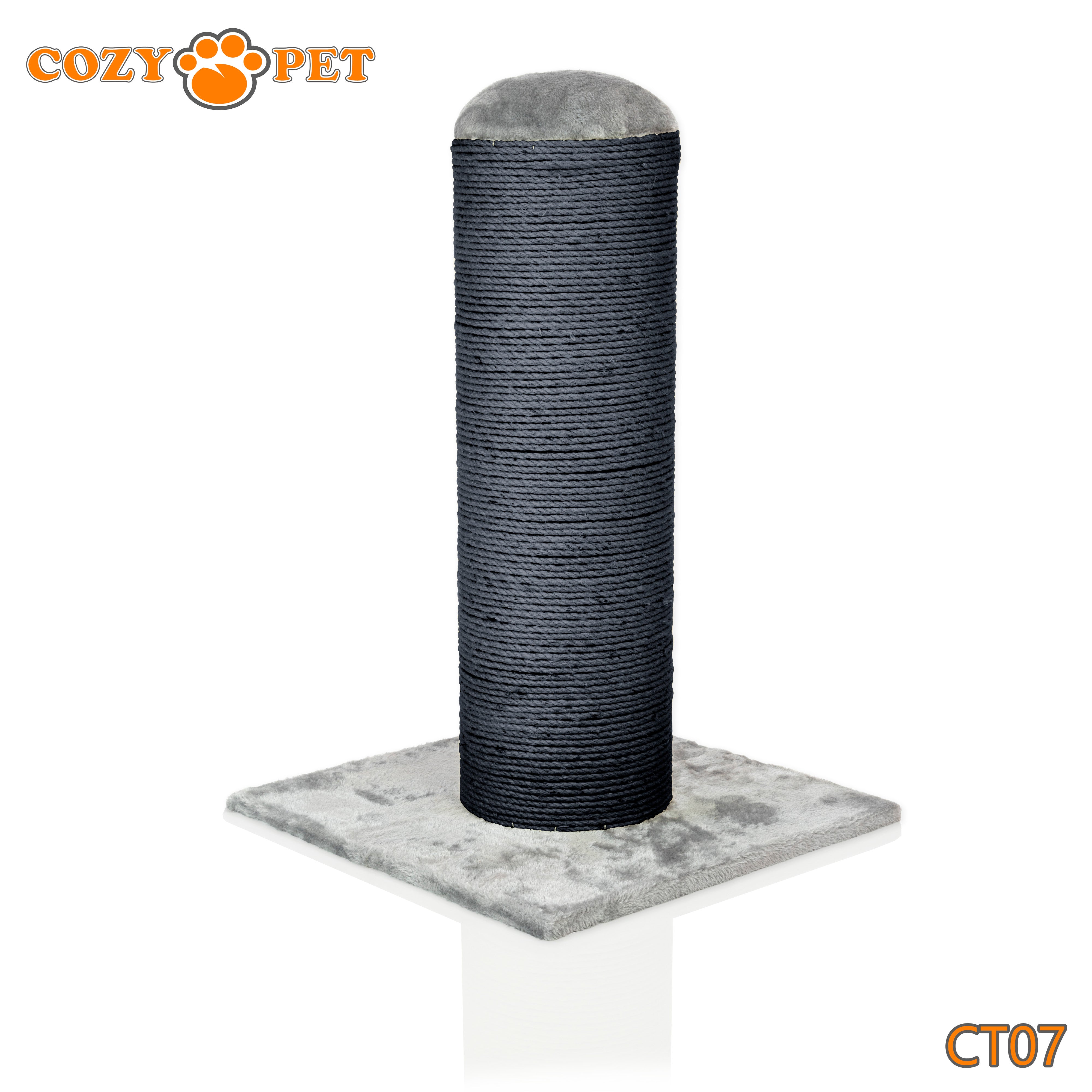 Cat Scratcher by Cozy Pet Deluxe Cat Tree in Grey with Charcole Sisal - CT07-Charcole