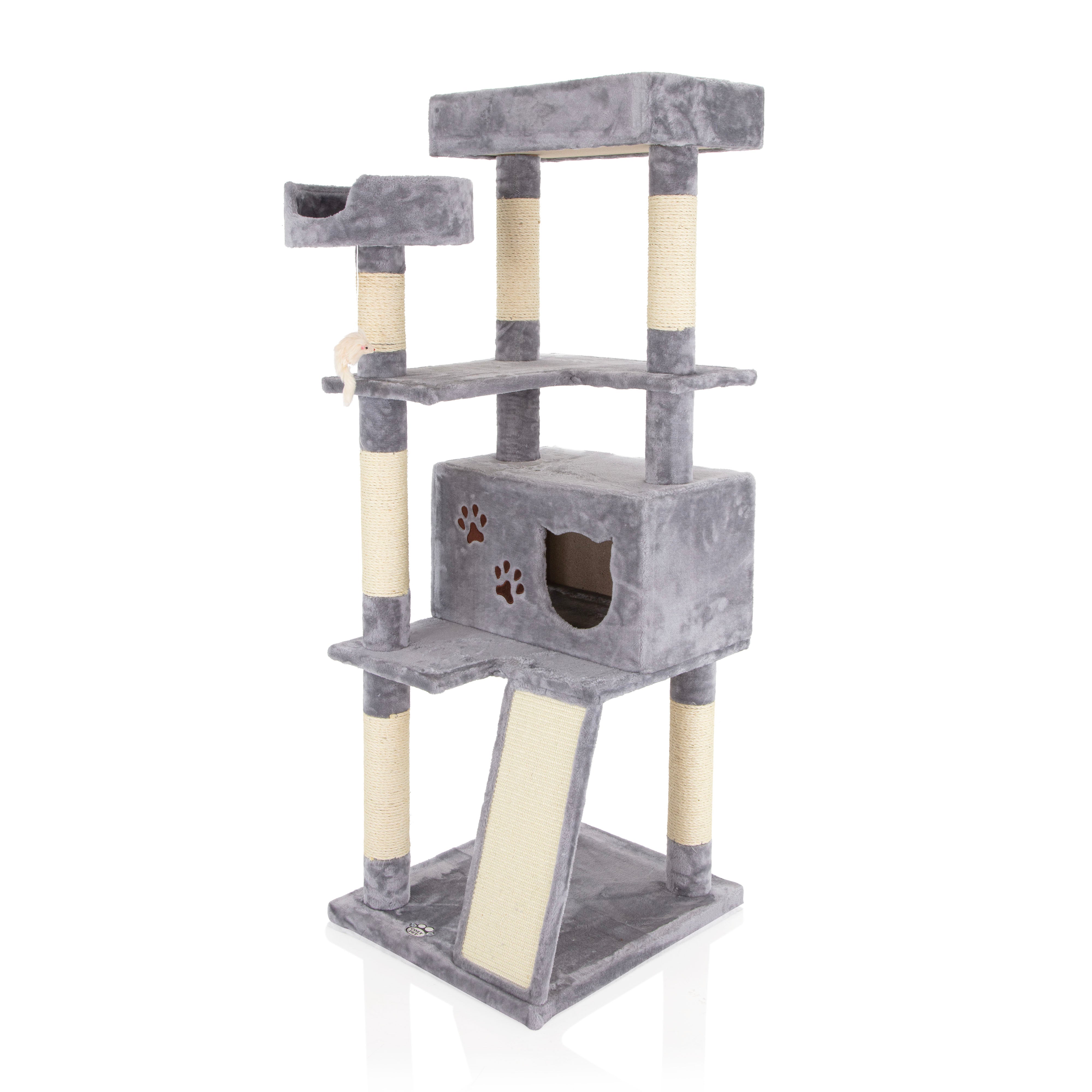 Cat Tree Heavy Duty for Large Cats by Cozy Pet for Multiple Cats Big Cats Scratching Post Strong Climbing Frame Heavy and Stable Extra Thick Scratching Posts | CT20-Light Grey