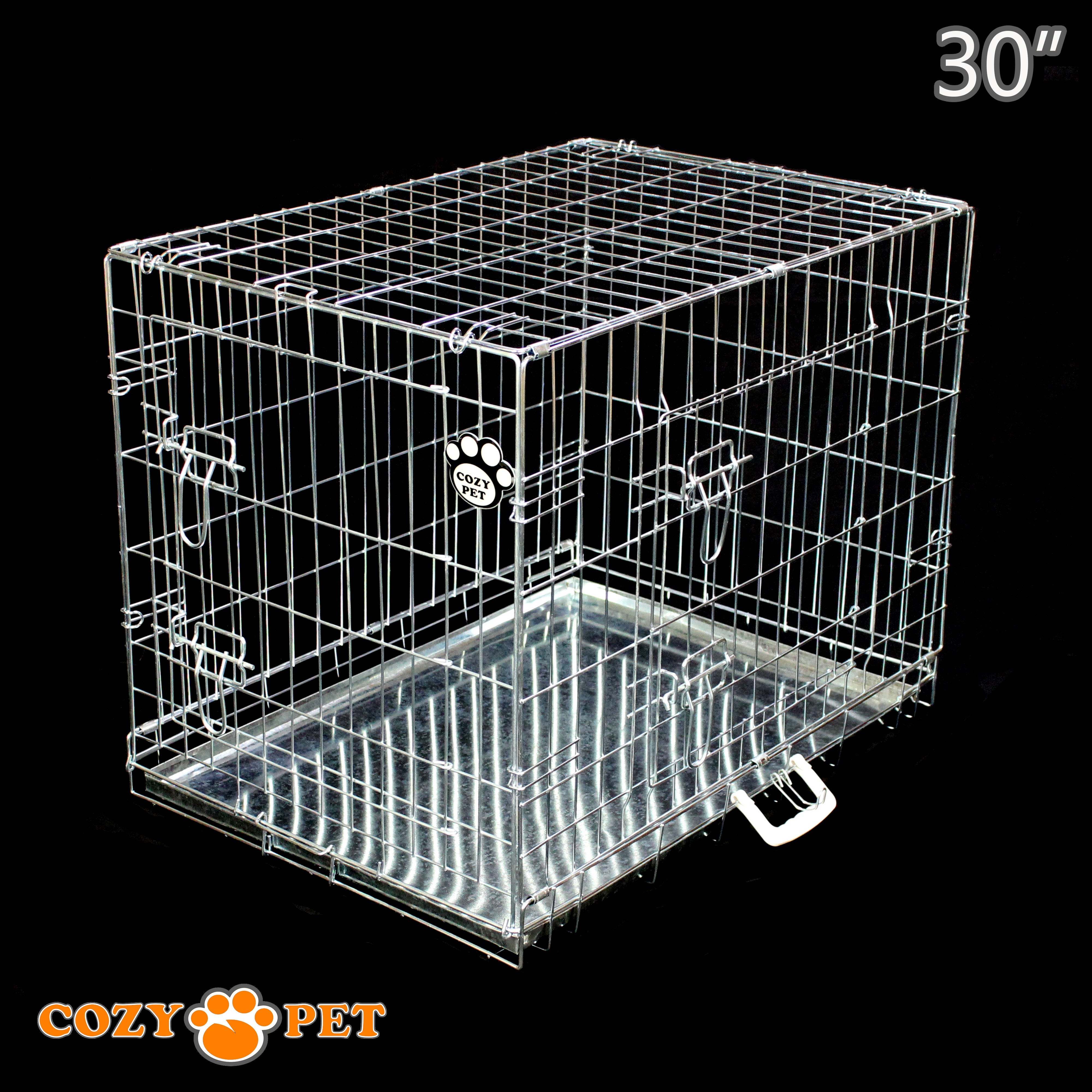 30" Cozy Pet Dog Cage in Silver (Zinc Coated)- DC30S - RET - Customer Return 30% Discount