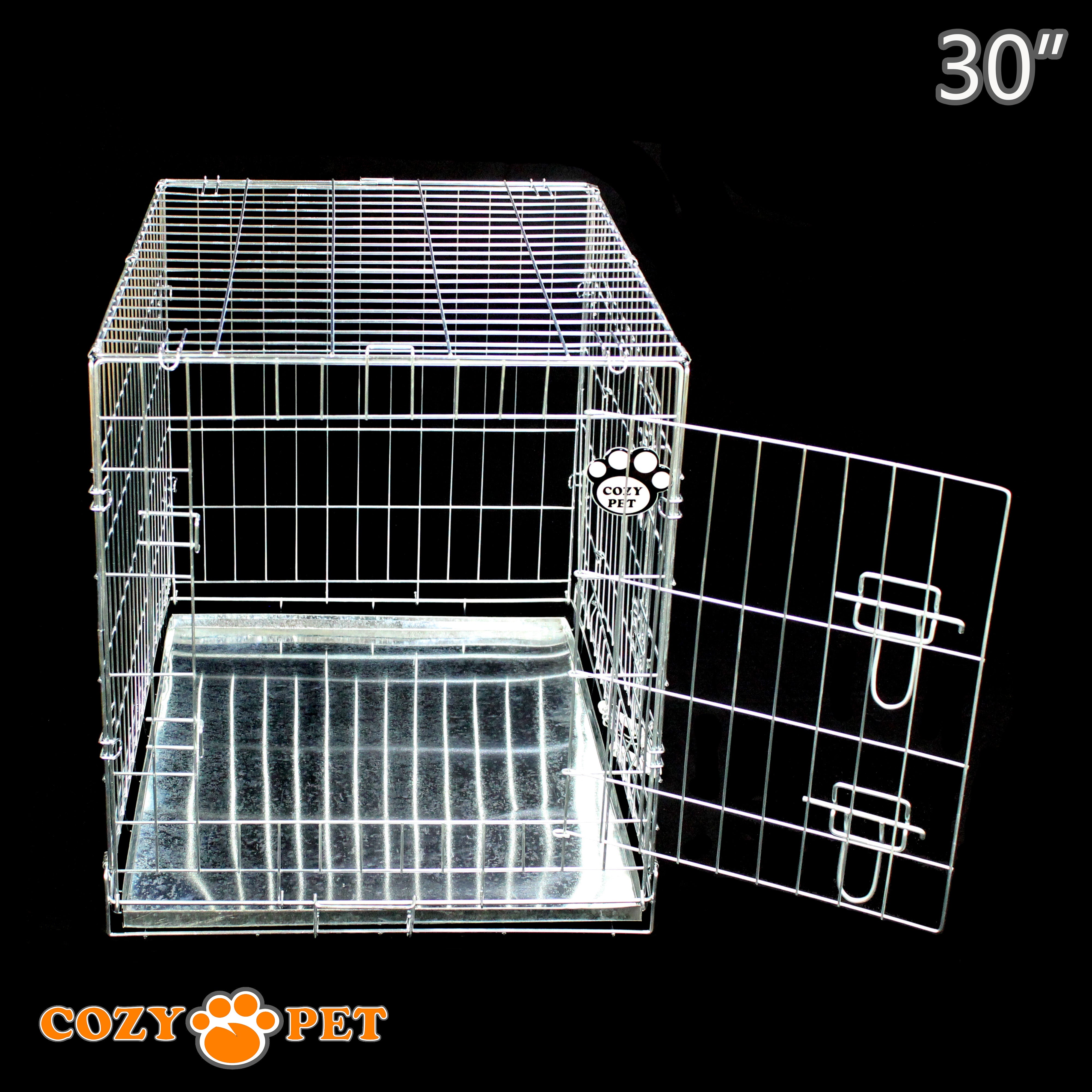 30" Cozy Pet Dog Cage in Silver (Zinc Coated)- DC30S - RET - Customer Return 30% Discount