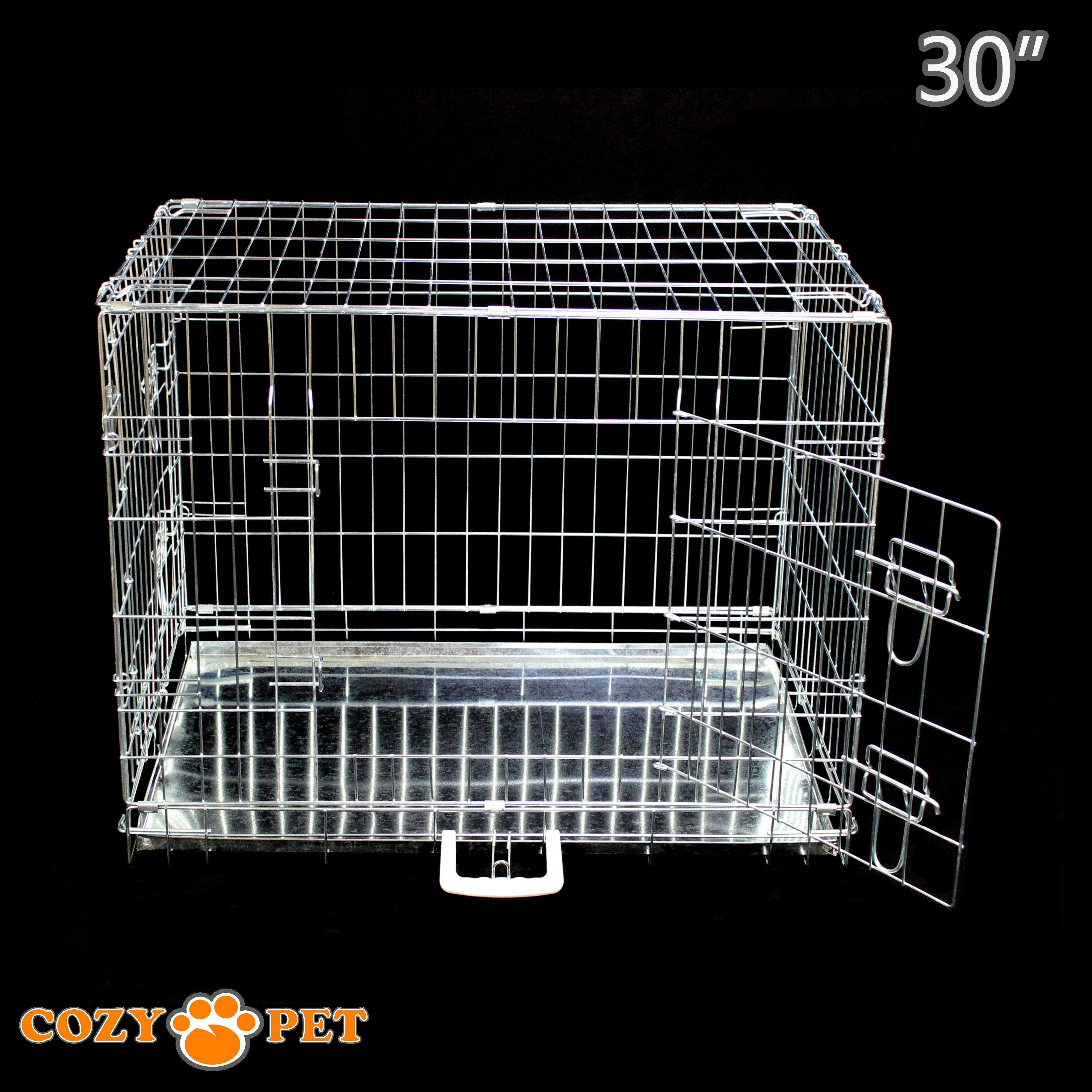 30" Cozy Pet Dog Cage in Silver (Zinc Coated)- DC30S - RET - Customer Return 30% Discount