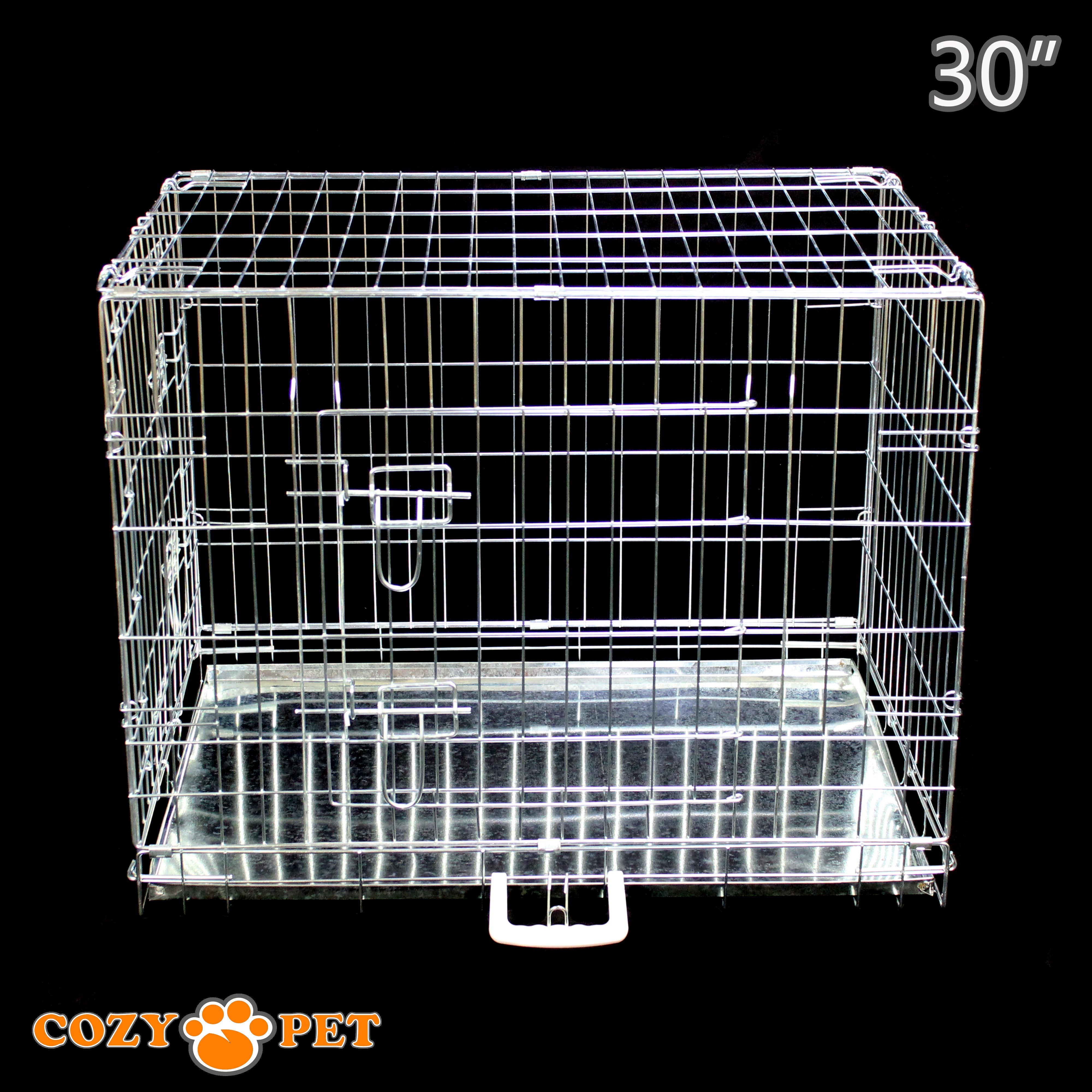 30" Cozy Pet Dog Cage in Silver (Zinc Coated)- DC30S - RET - Customer Return 30% Discount