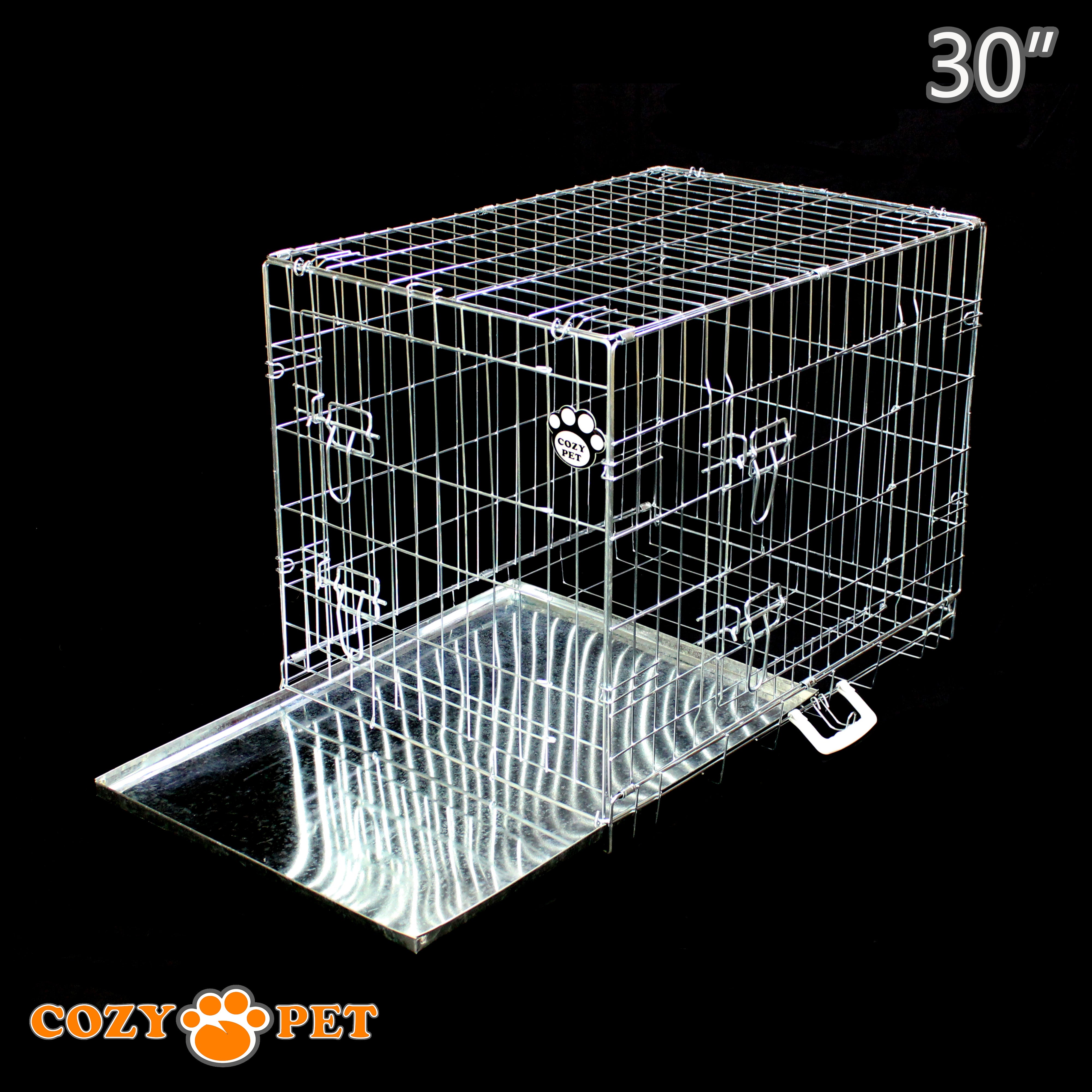 30" Cozy Pet Dog Cage in Silver (Zinc Coated)- DC30S - RET - Customer Return 30% Discount