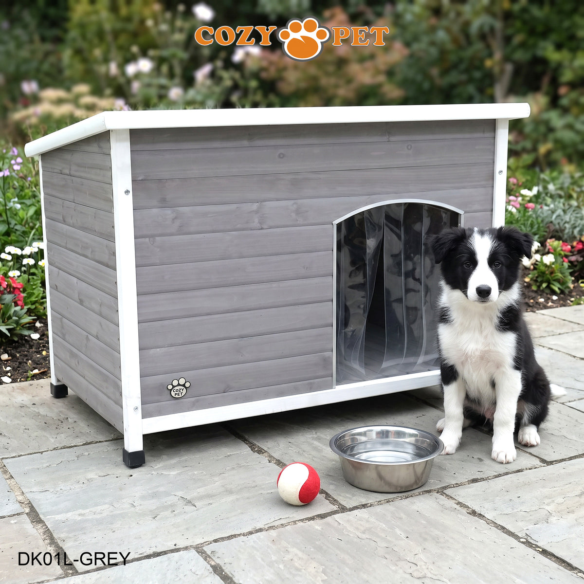 Cozy Pet Insulated Dog Kennel Grey - Size: Large - Model DK01L-GREY