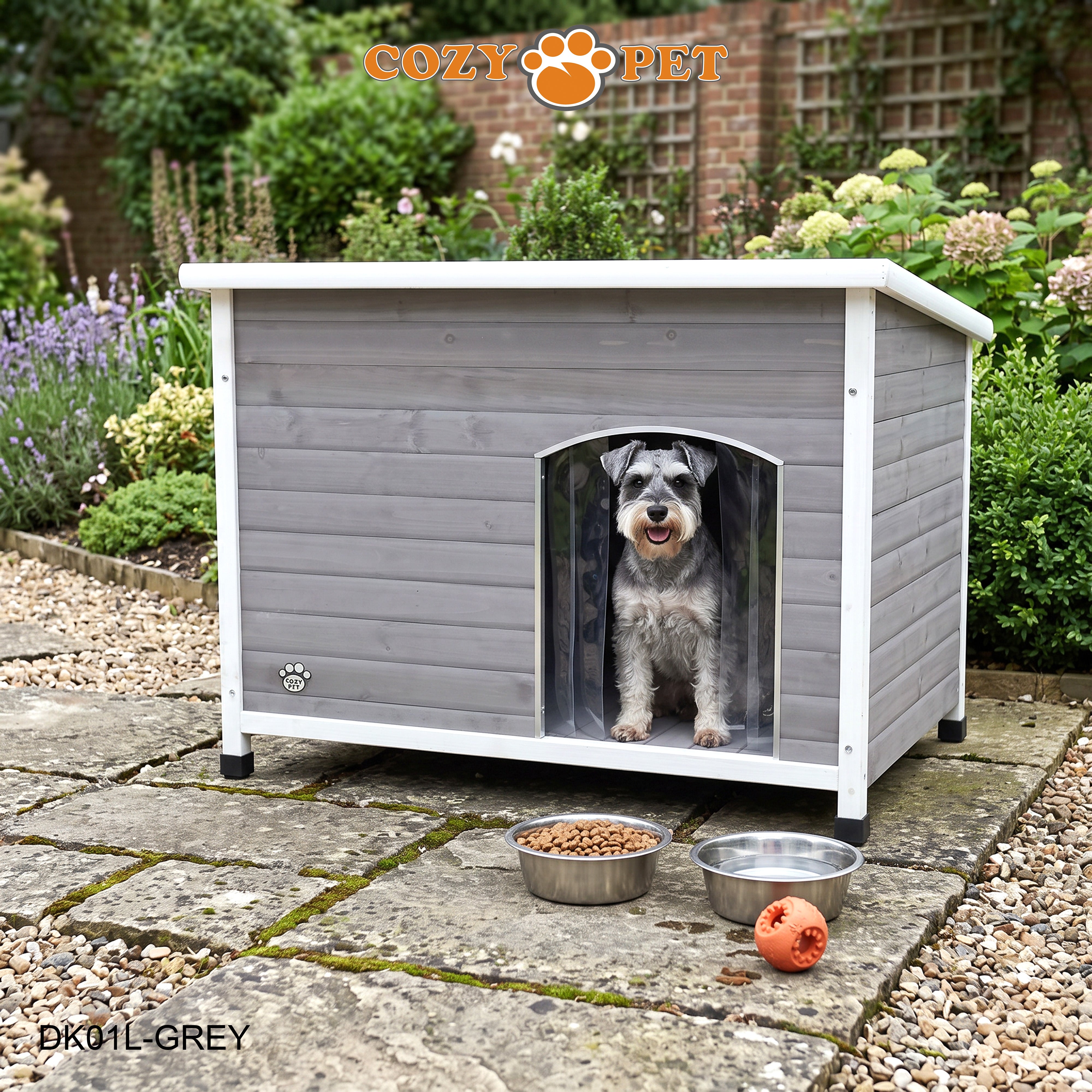 Cozy Pet Insulated Dog Kennel Grey - Size: Large - Model DK01L-GREY