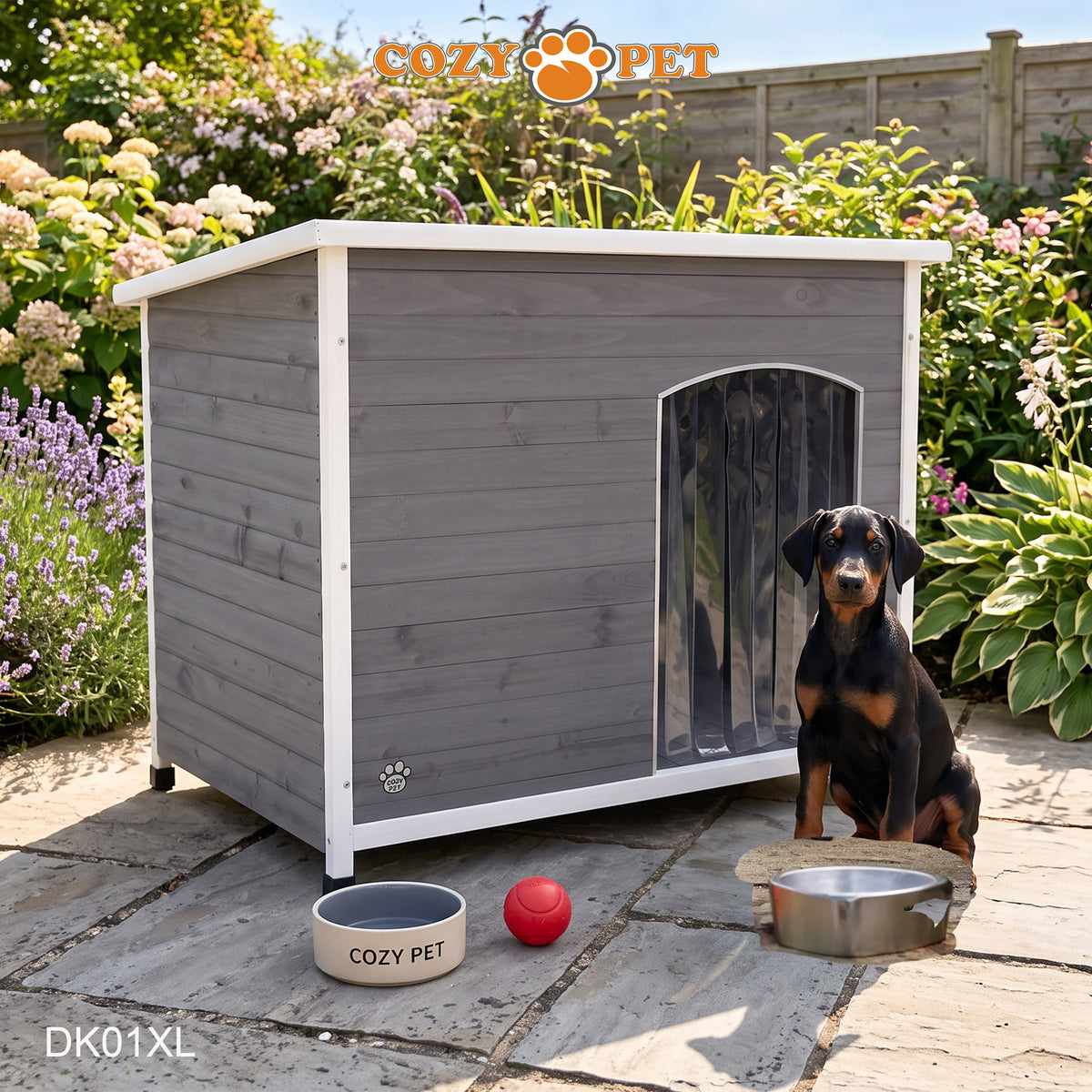 Dog Kennel Grey Insulated by Cozy Pet - Size: Extra Large - Model DK01XL-GREY