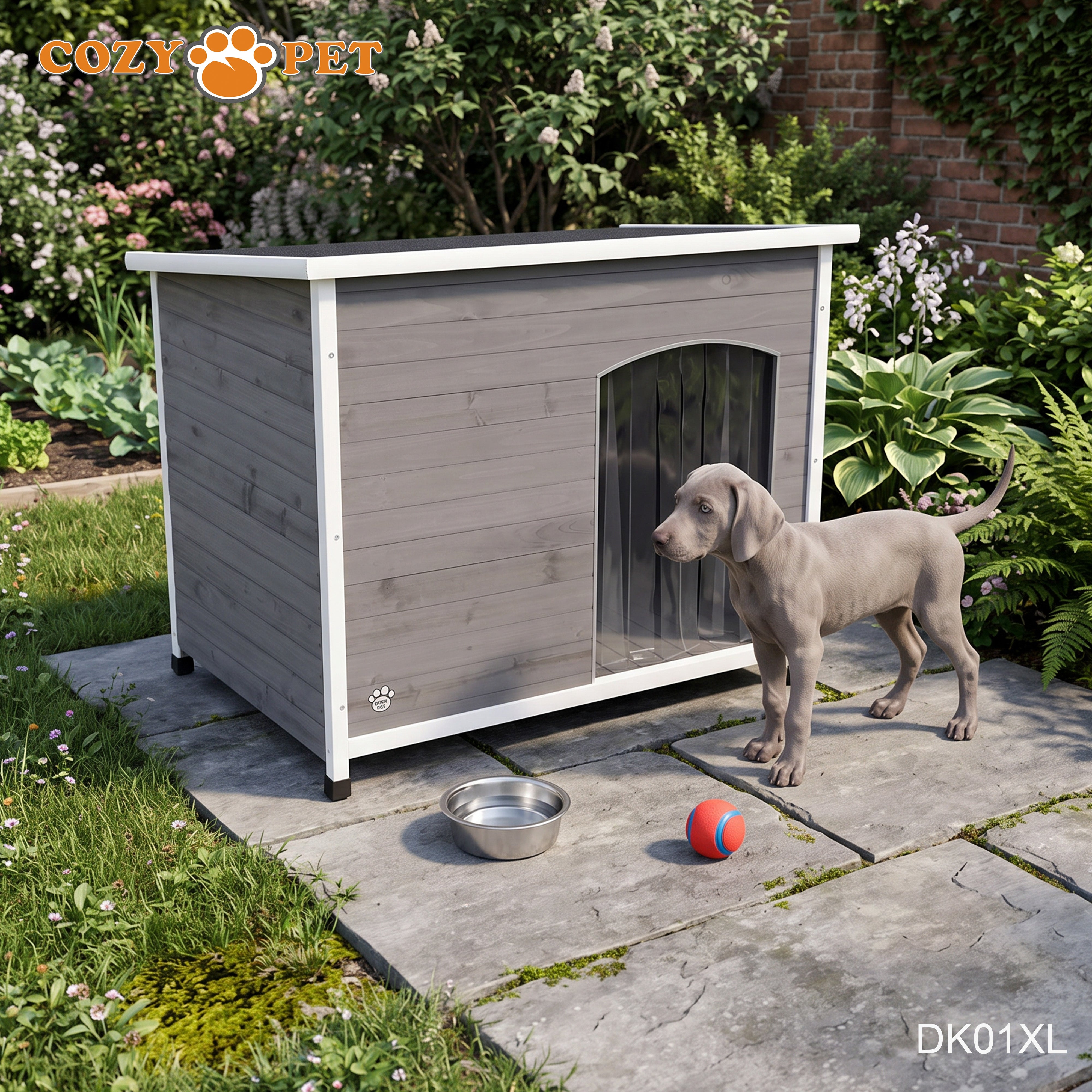Dog Kennel Grey Insulated by Cozy Pet - Size: Extra Large - Model DK01XL-GREY