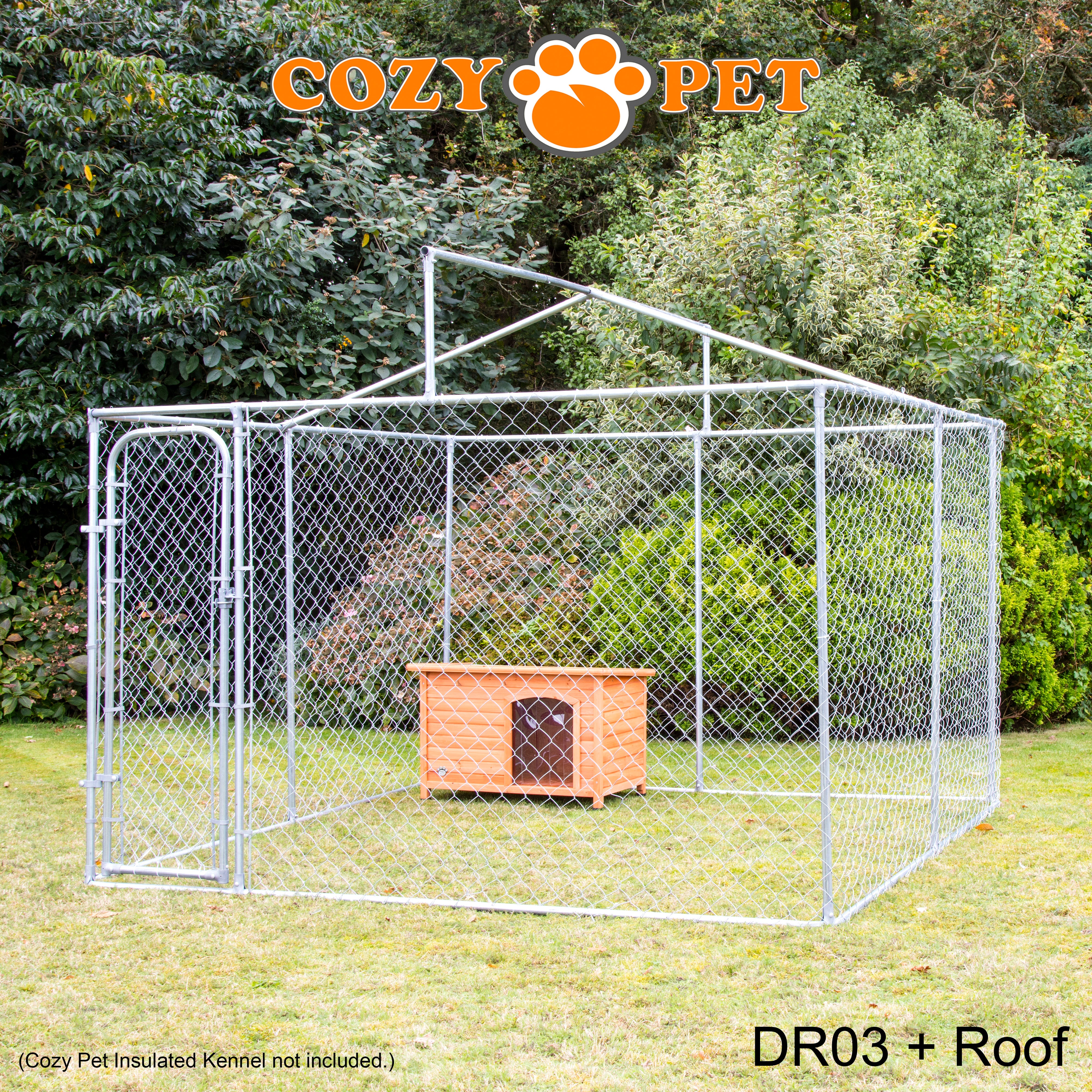 Dog Run by Cozy Pet with Roof 10ft x 10ft Model DR03 + Roof