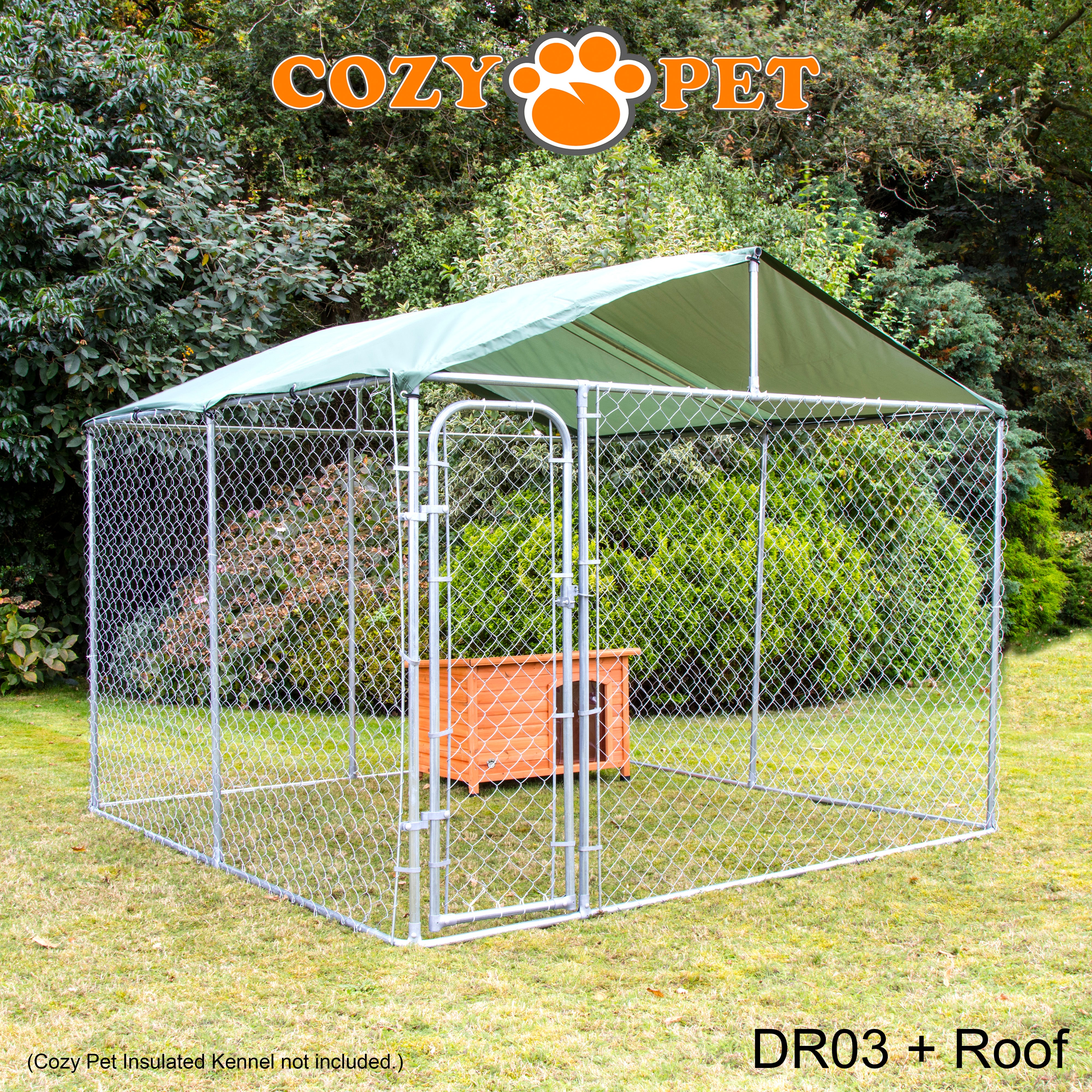 Dog Run by Cozy Pet with Roof 10ft x 10ft Model DR03 + Roof