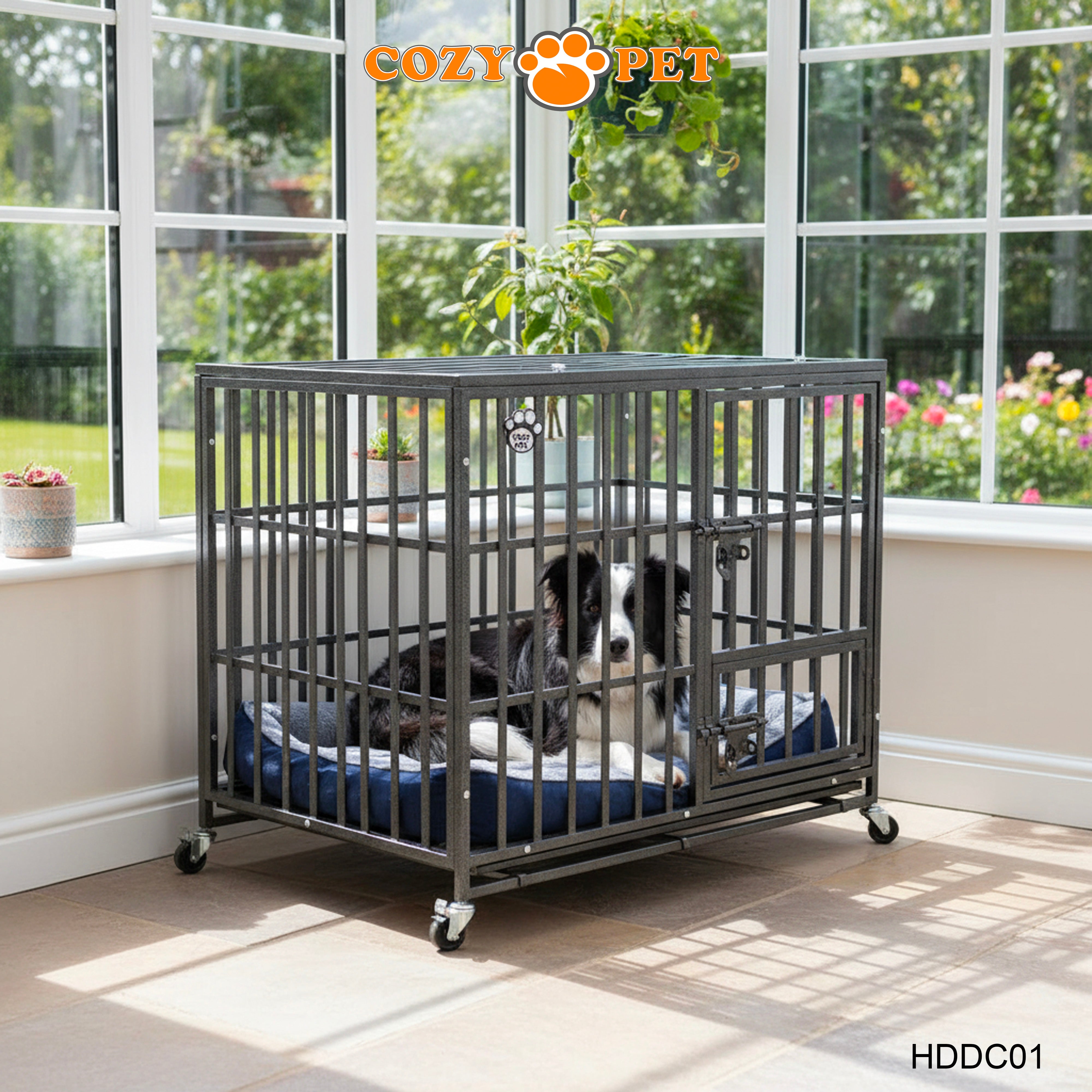Cozy Pet Heavy Duty Dog Crate 36" M Steel Dog Cage Vet Groomers Commercial Use Kennel HDDC01
