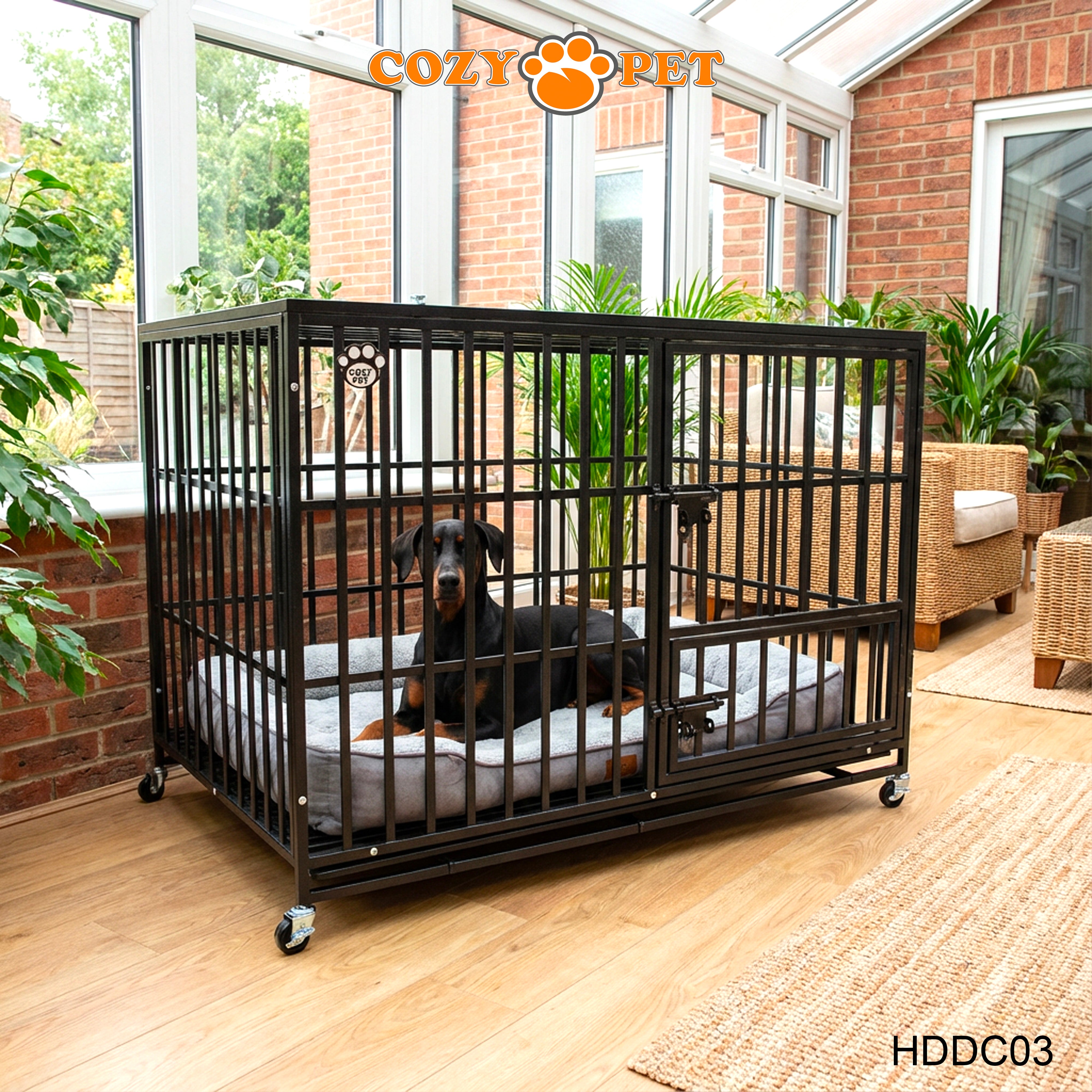 Cozy Pet Heavy Duty Dog Crate 49" XL Steel Dog Cage Vet Groomers Commercial Use Kennel HDDC03