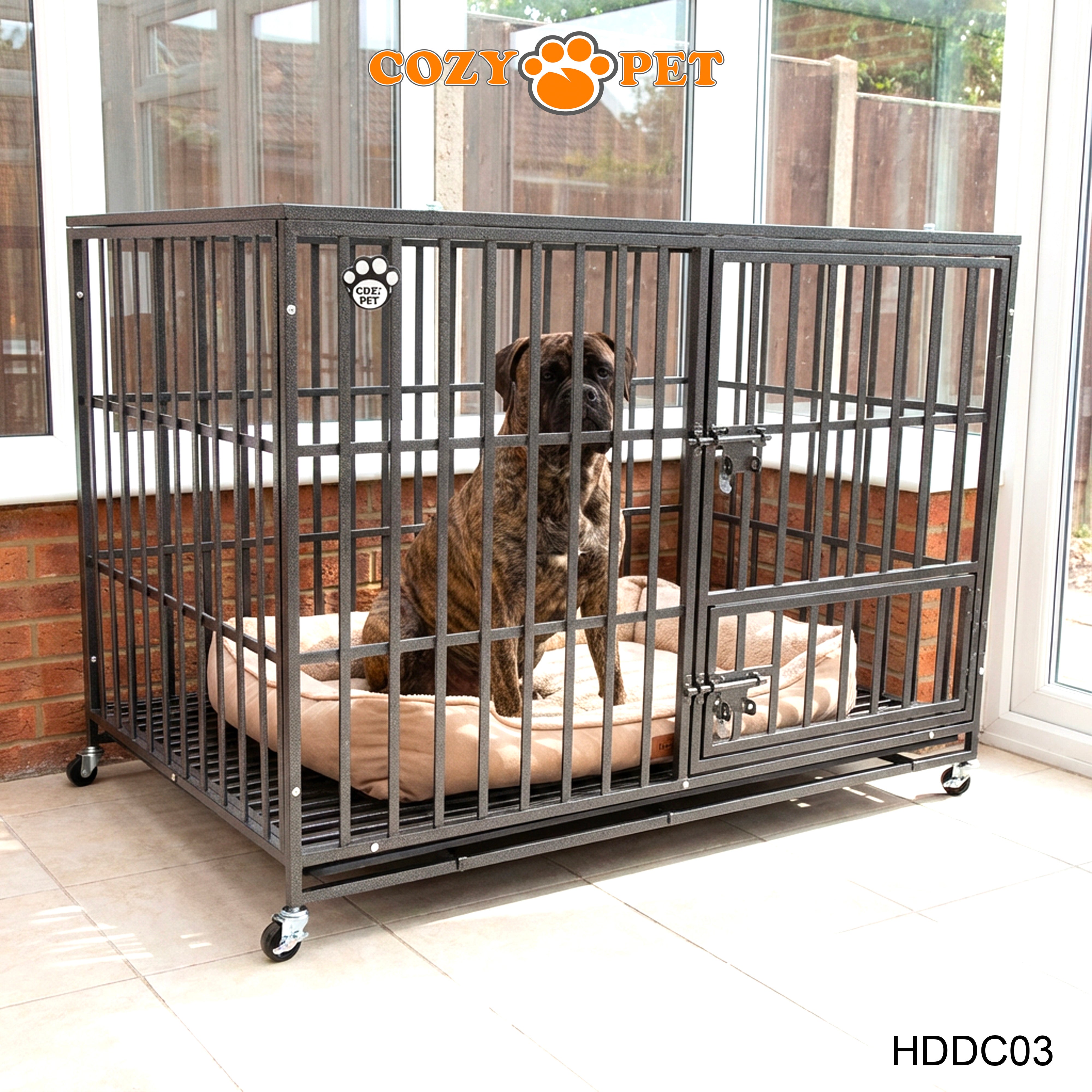 Cozy Pet Heavy Duty Dog Crate 49" XL Steel Dog Cage Vet Groomers Commercial Use Kennel HDDC03