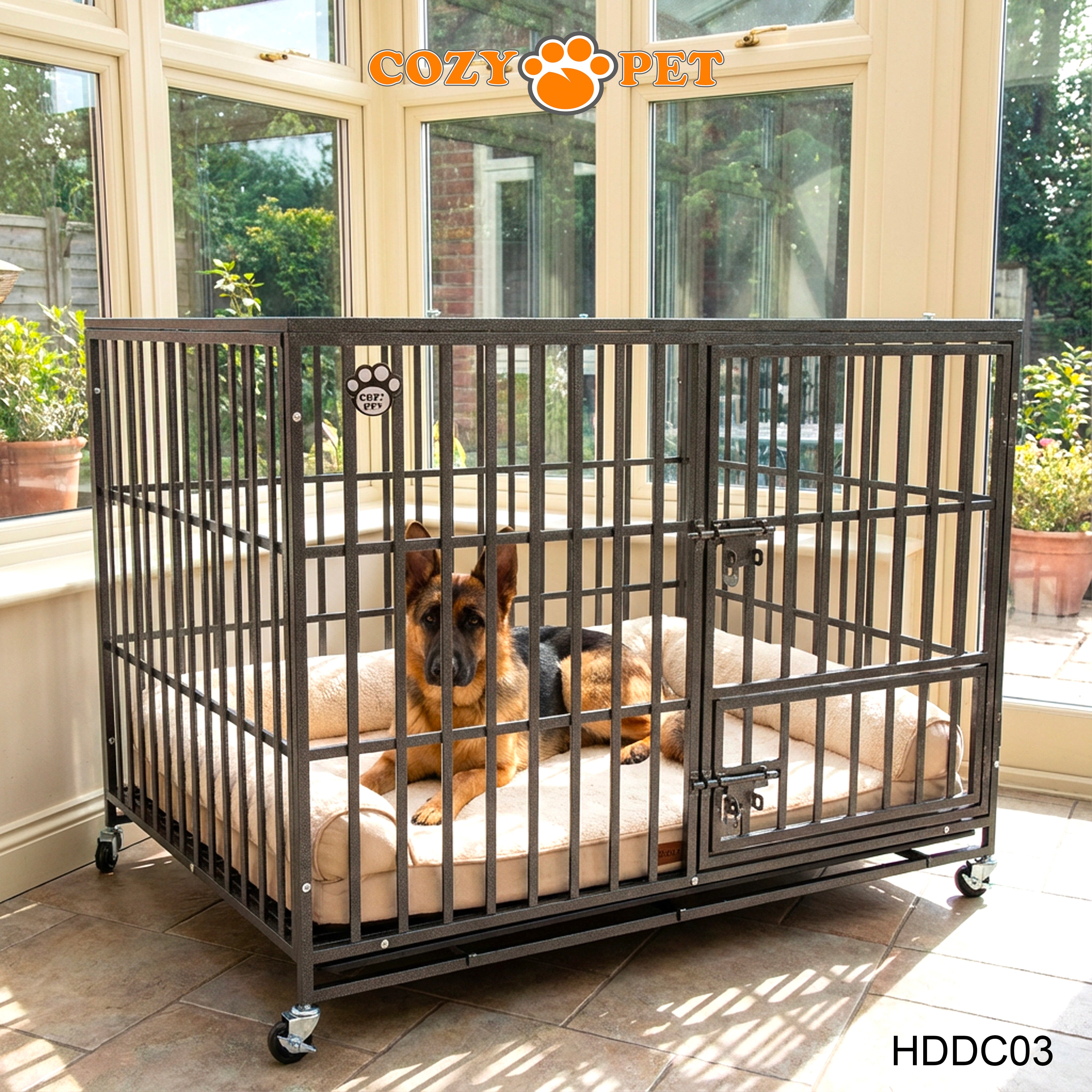 Cozy Pet Heavy Duty Dog Crate 49" XL Steel Dog Cage Vet Groomers Commercial Use Kennel HDDC03