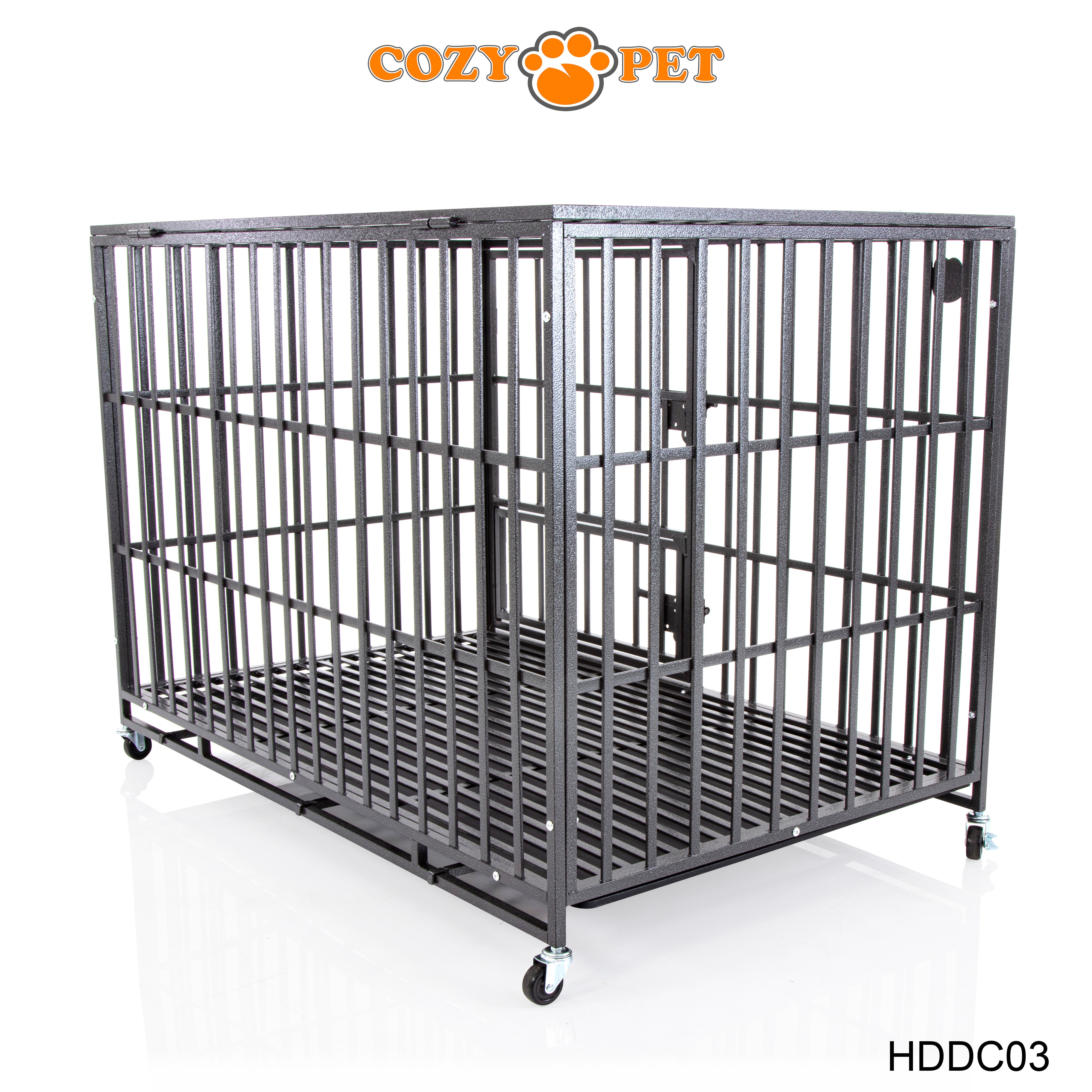 Heavy Duty Dog Cage 49" XL By Cozy Pet Steel Crate Vet Groomers Commercial Use Kennel HDDC03